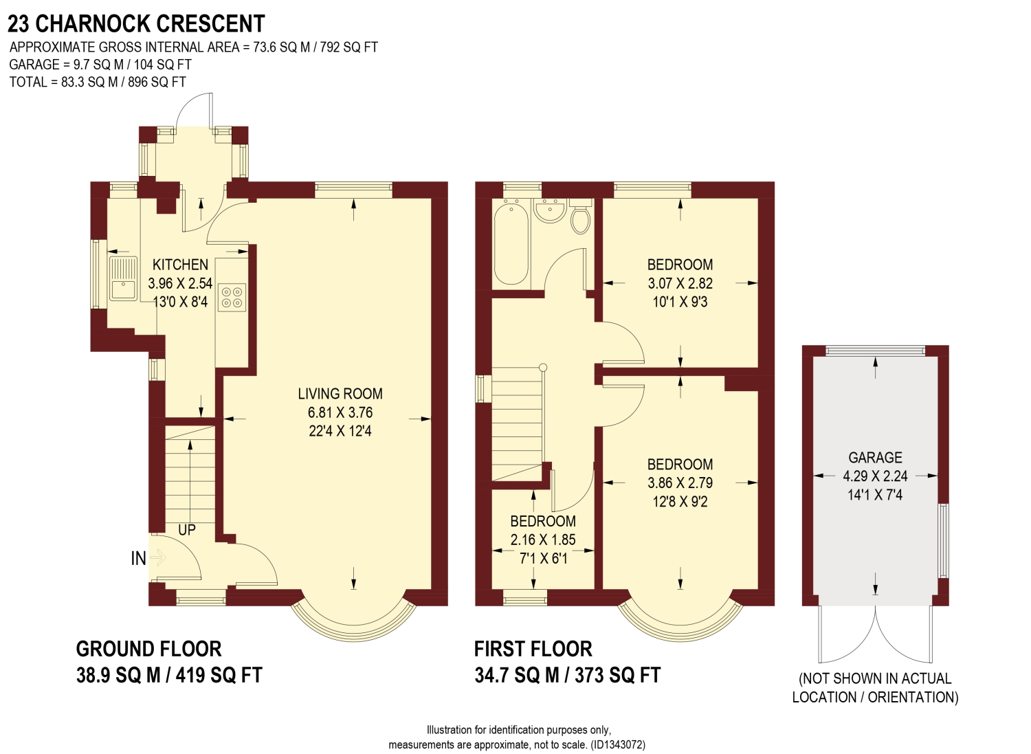Charnock Crescent, Sheffield floorplan