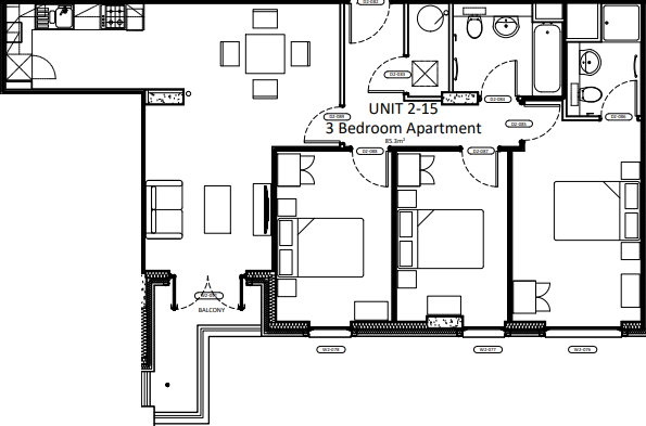 215, Adelphi Wharf 3, Salford floorplan
