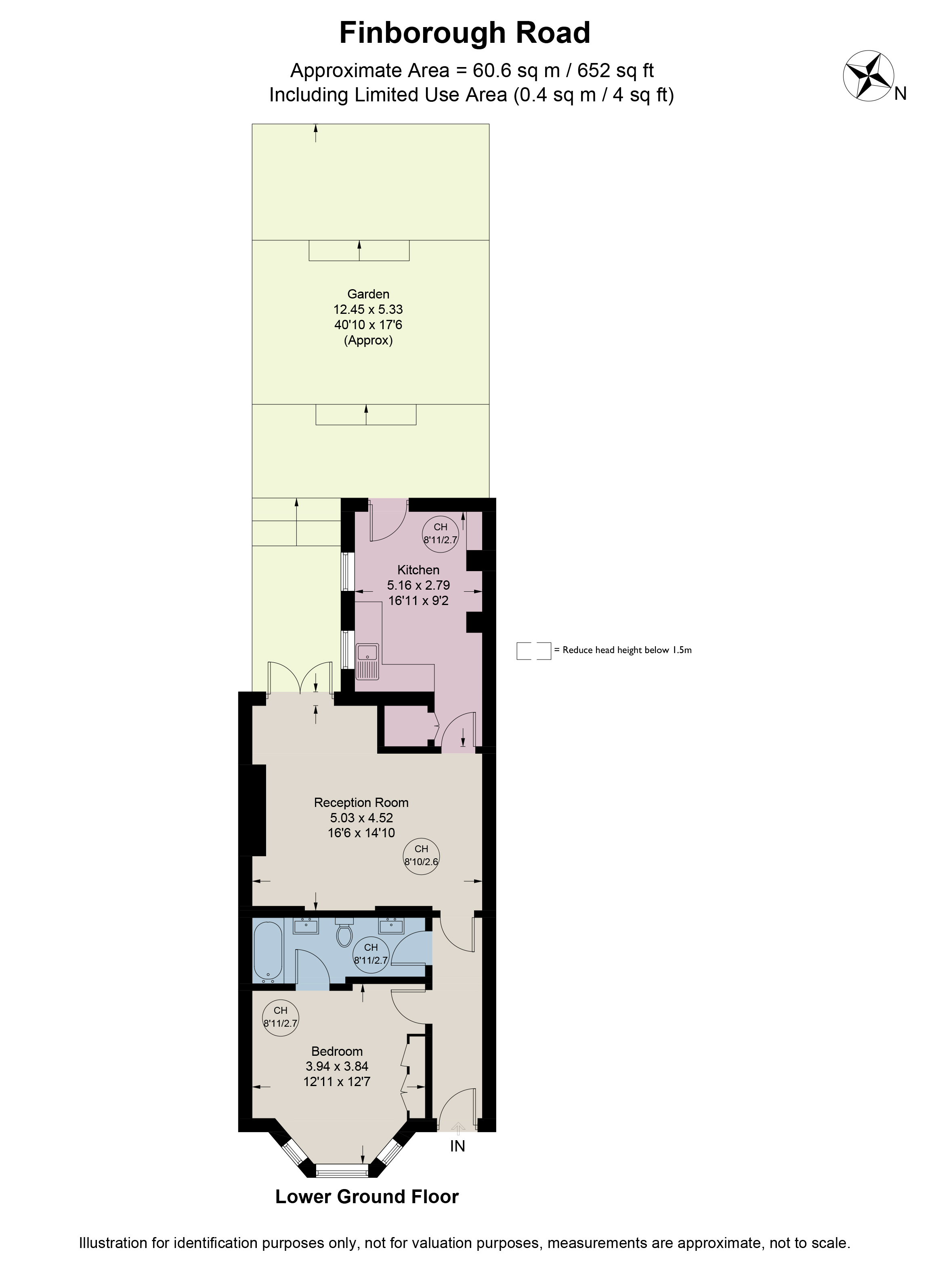 Flat A Lower Ground Floor, 162, Finborough Road, London floorplan