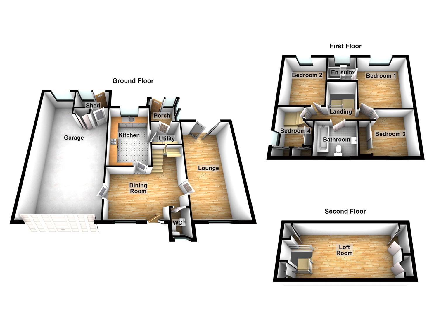 1, Llys Y Felin, Llanelli floorplan