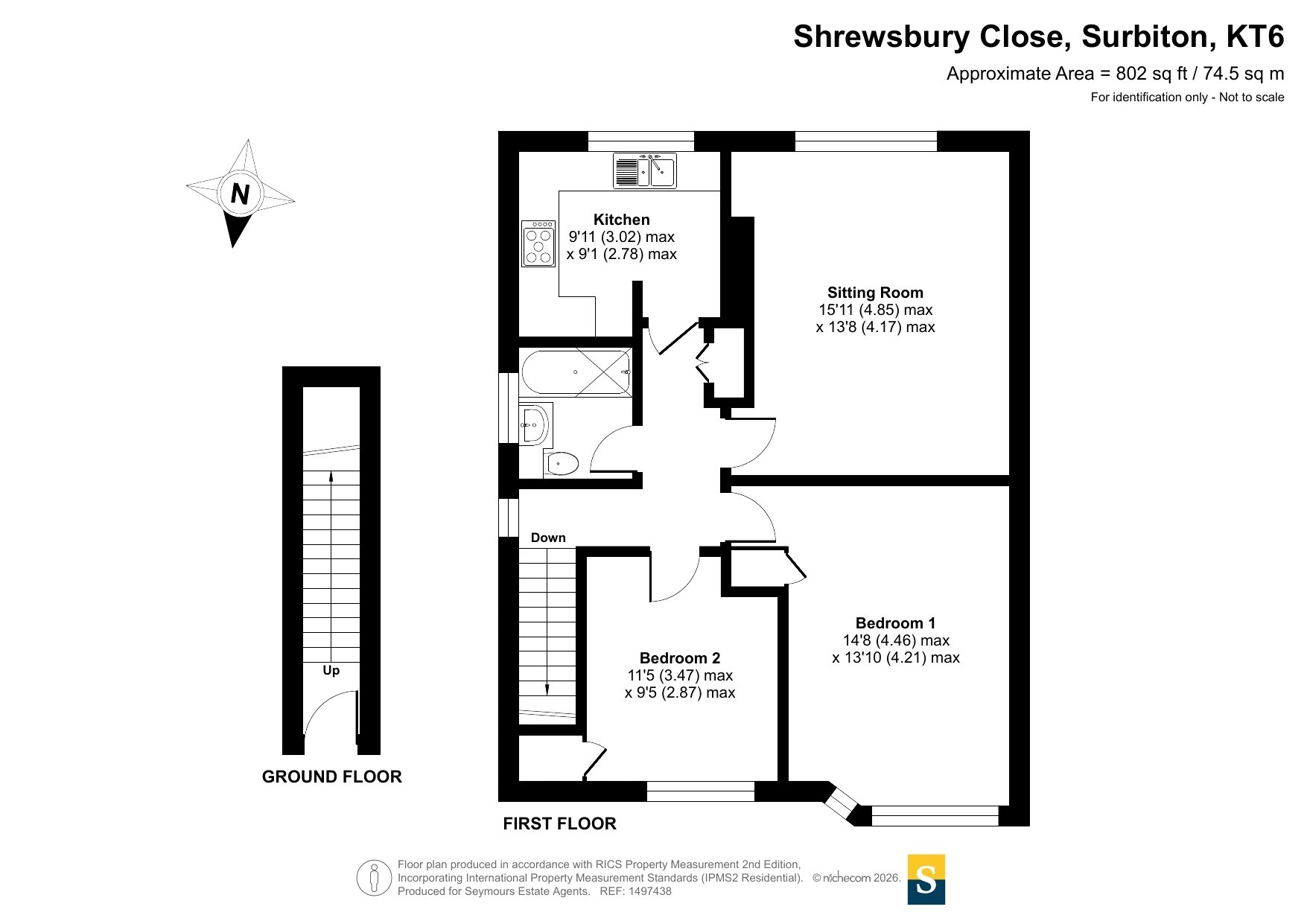 16, Shrewsbury Close, Surbiton floorplan