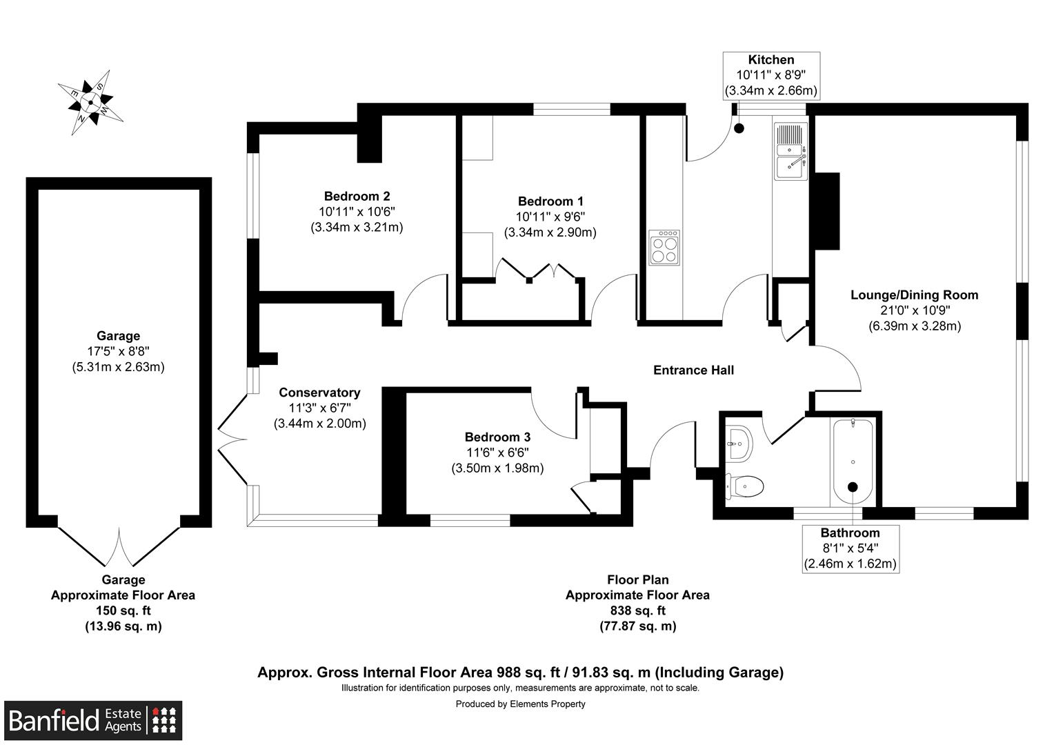 11, Mayview Close, Heathfield floorplan