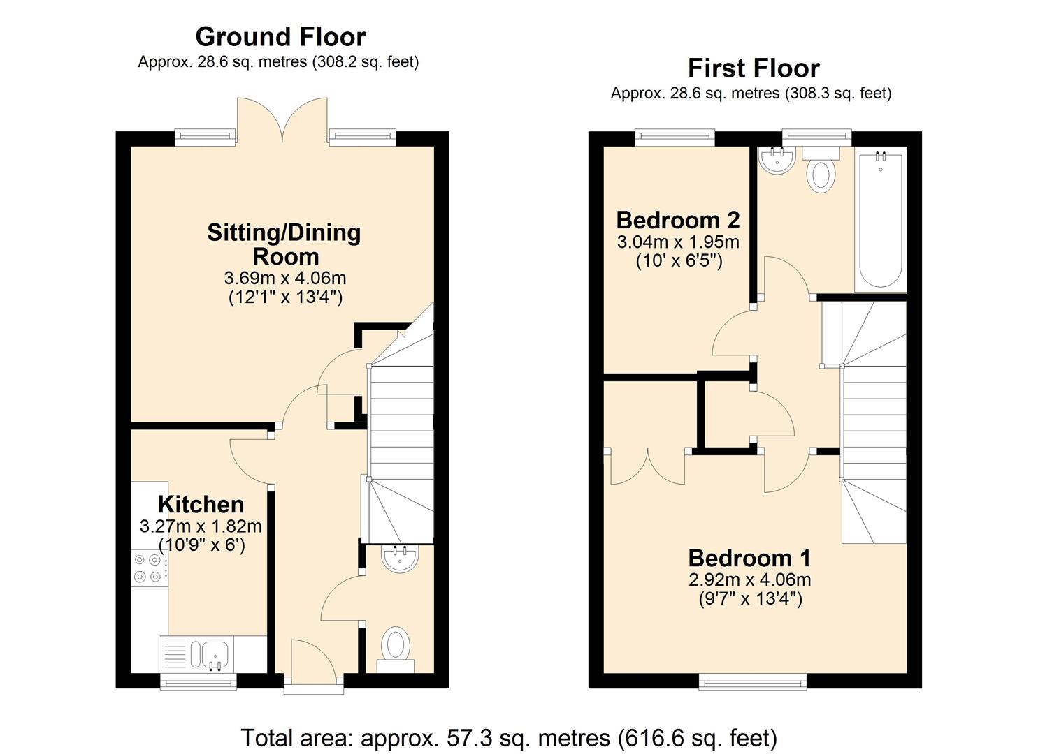 2 Bedrooms End terrace house for sale in Millgrove Street, Redhouse, Swindon SN25