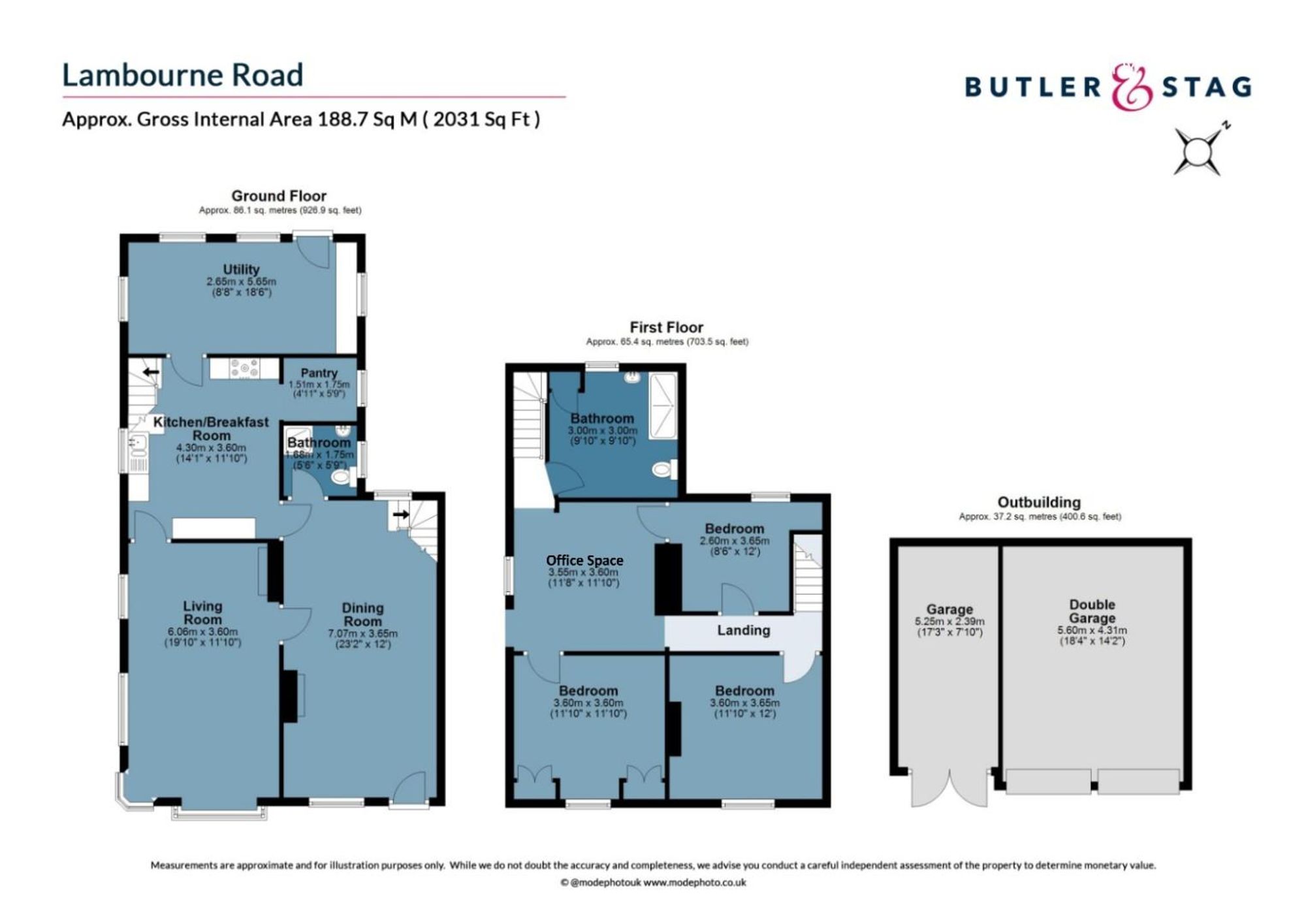 121 Lambourne Road, Chigwell floorplan
