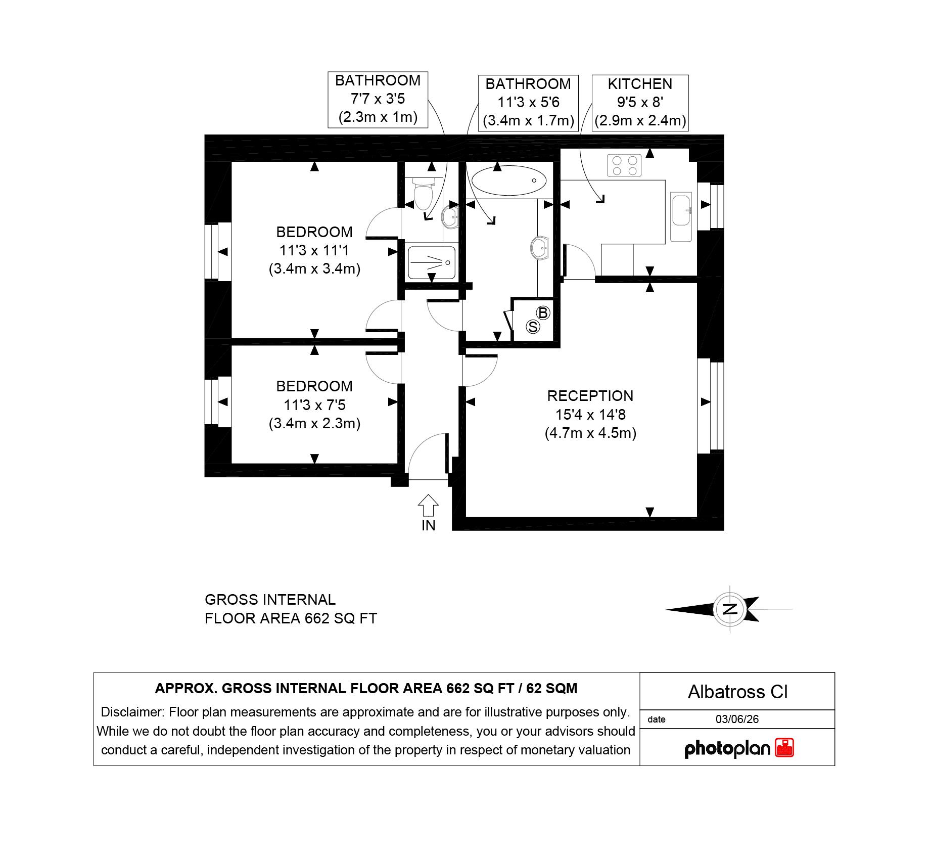 55, Albatross Close, London floorplan