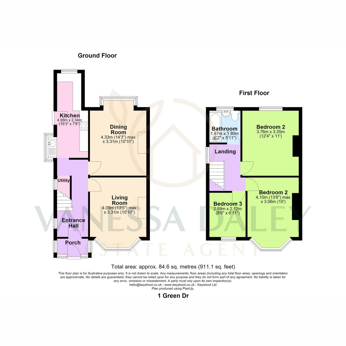 1, Green Drive, Preston floorplan