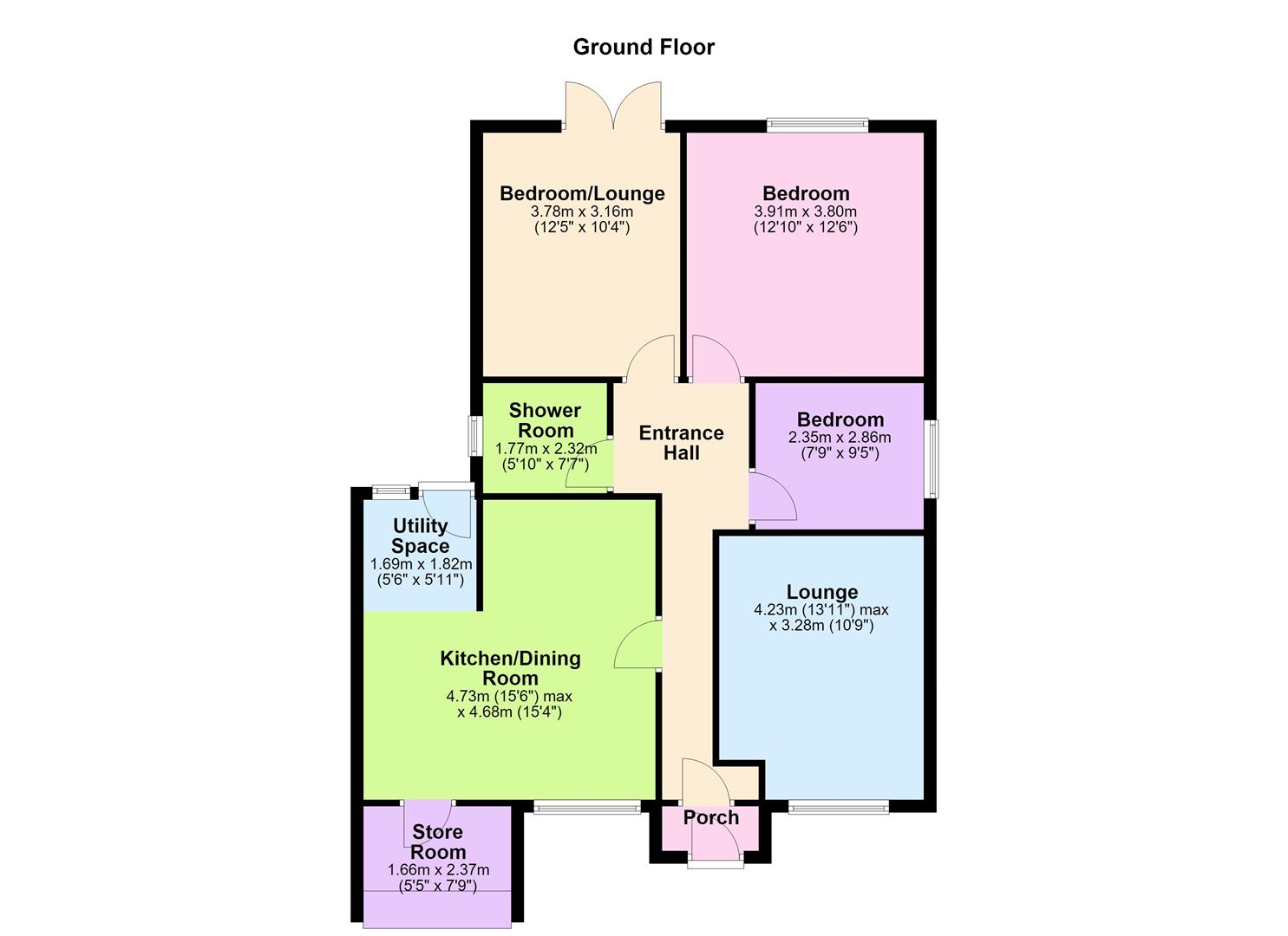 48, Dean Road West, Hinckley floorplan