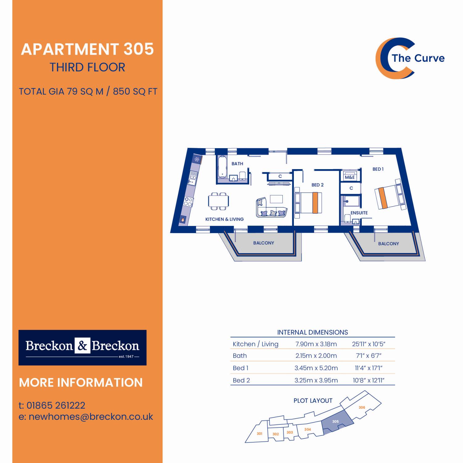 Plot 305, The Curve, Between Towns Road, Cowley, Oxford OX4, 2 bedroom flat for sale 61877477