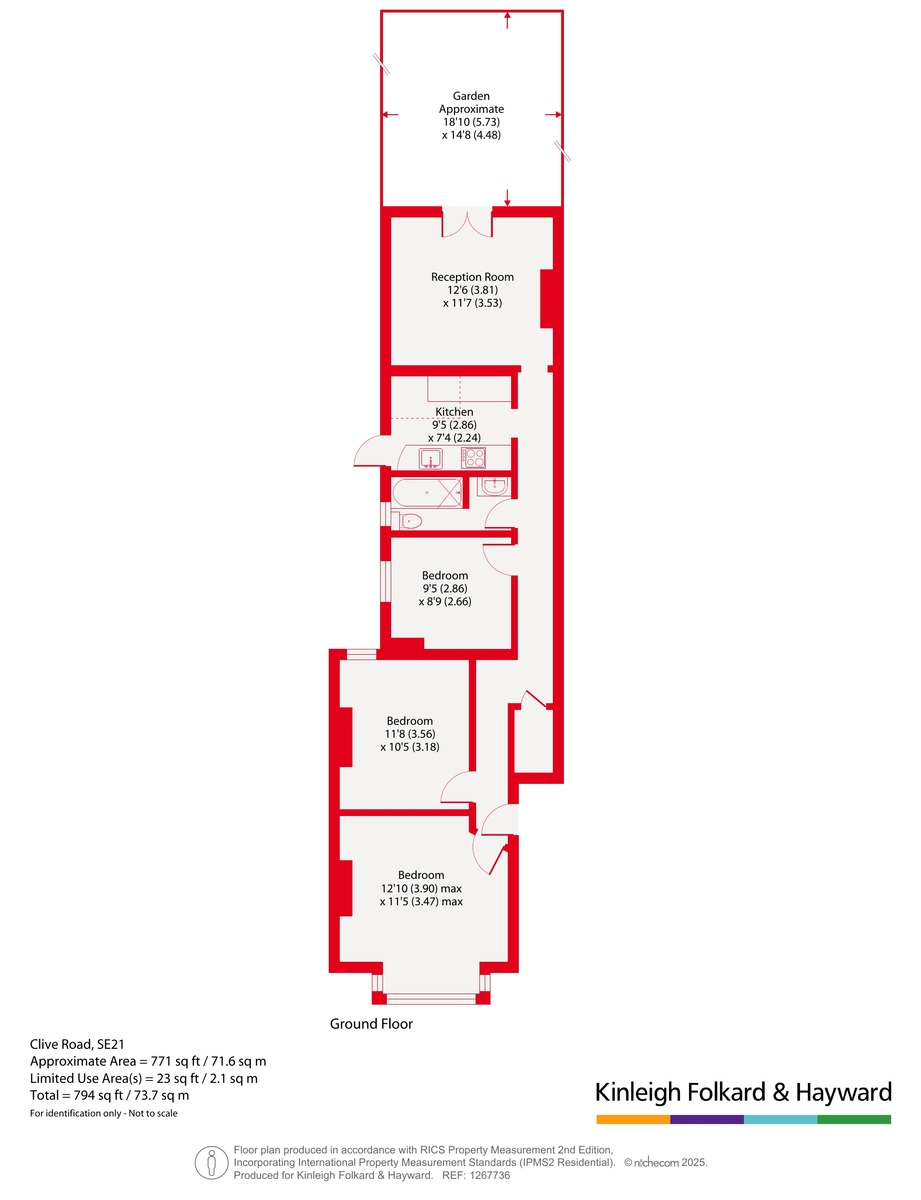 138, Clive Road, London floorplan