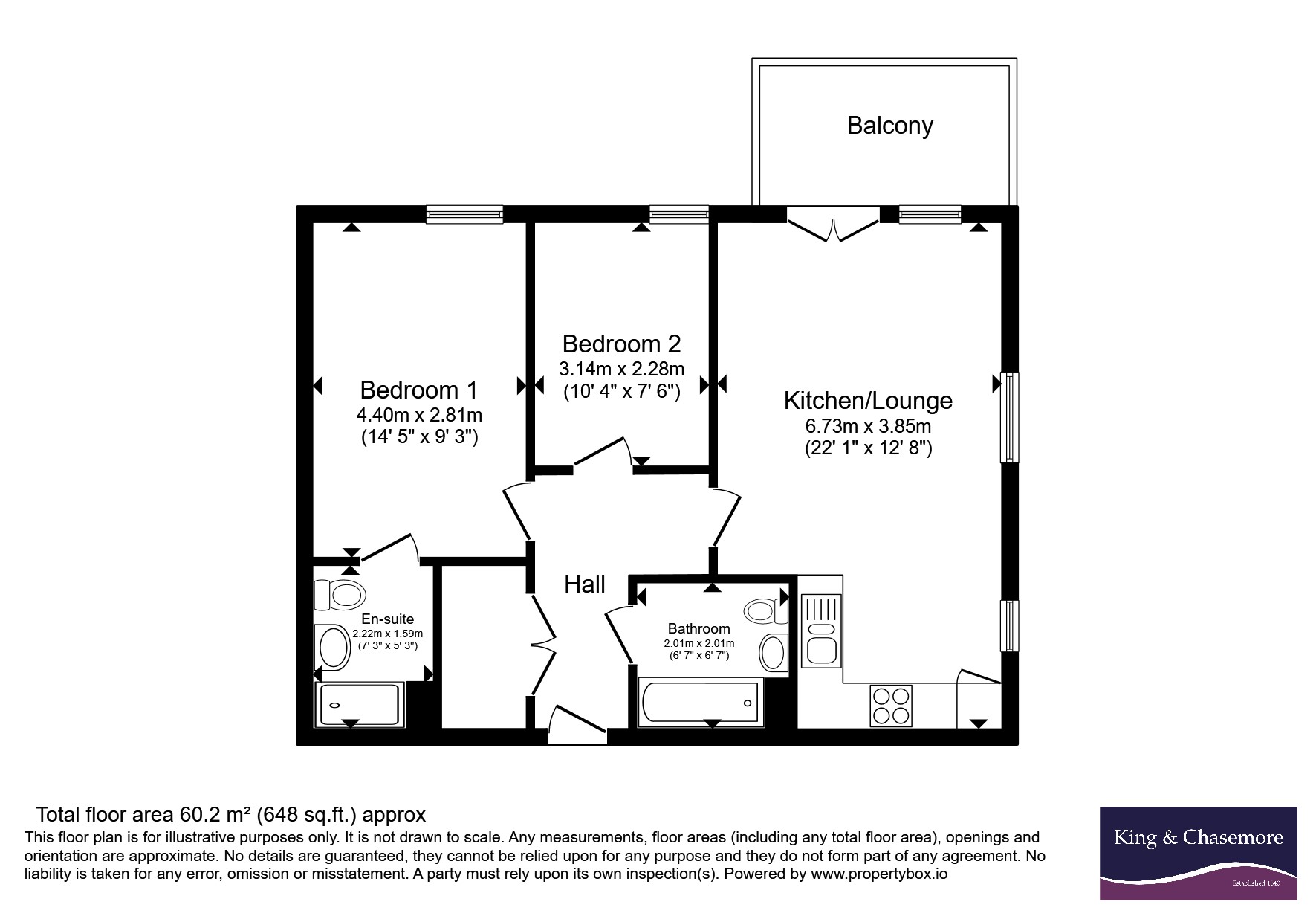 Apartment 35, 1, Denman Place, East Sussex floorplan