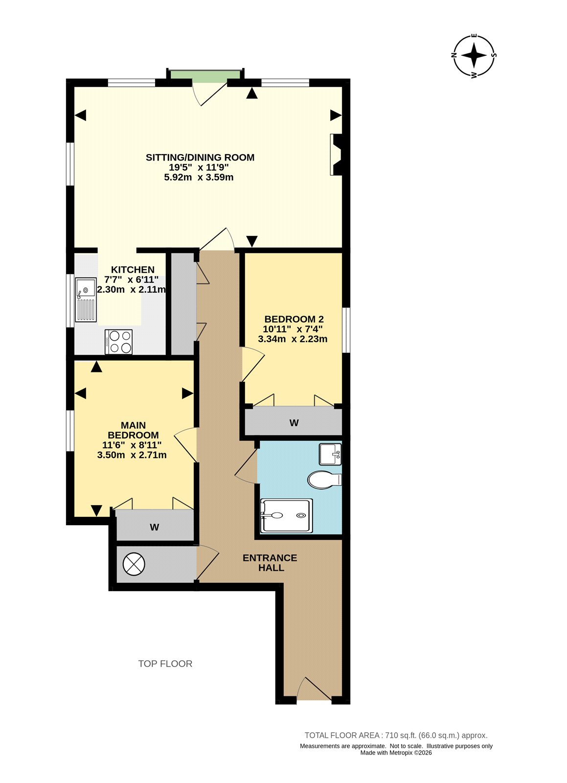 Flat 35, Churchfield Court,, Roebuck Close, Reigate floorplan