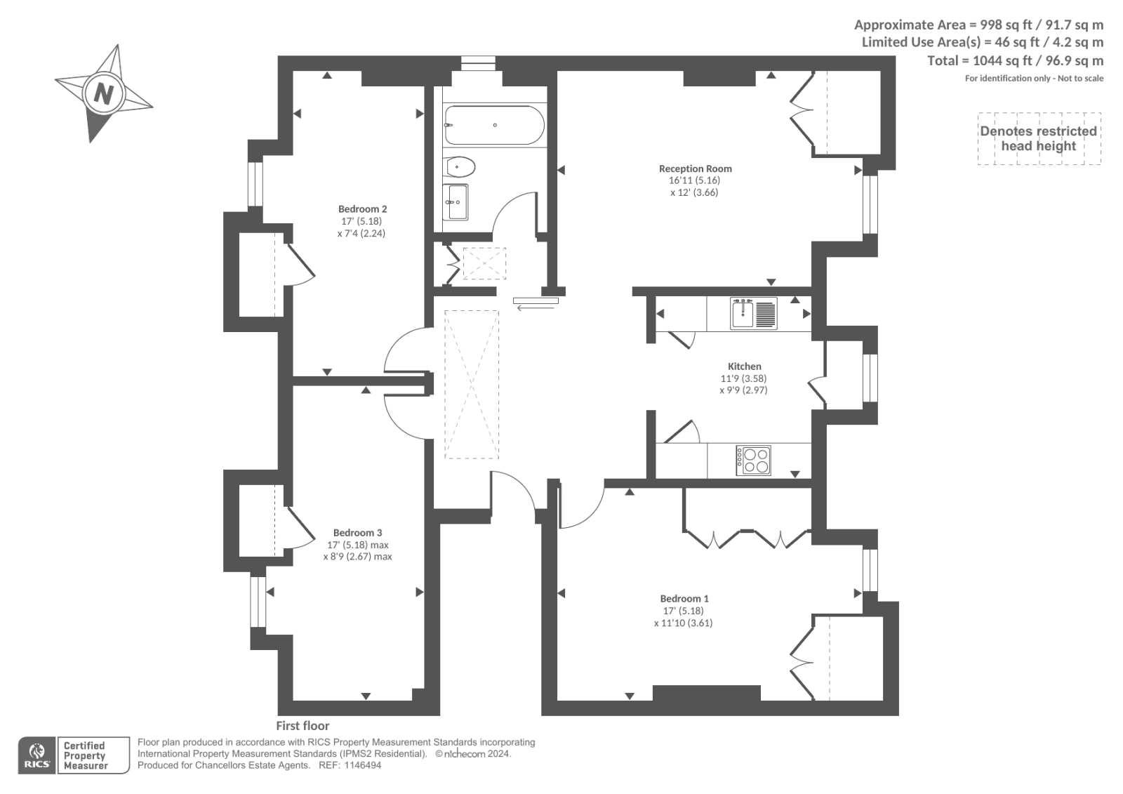 Flat 6, 82, Kings Road, Richmond floorplan