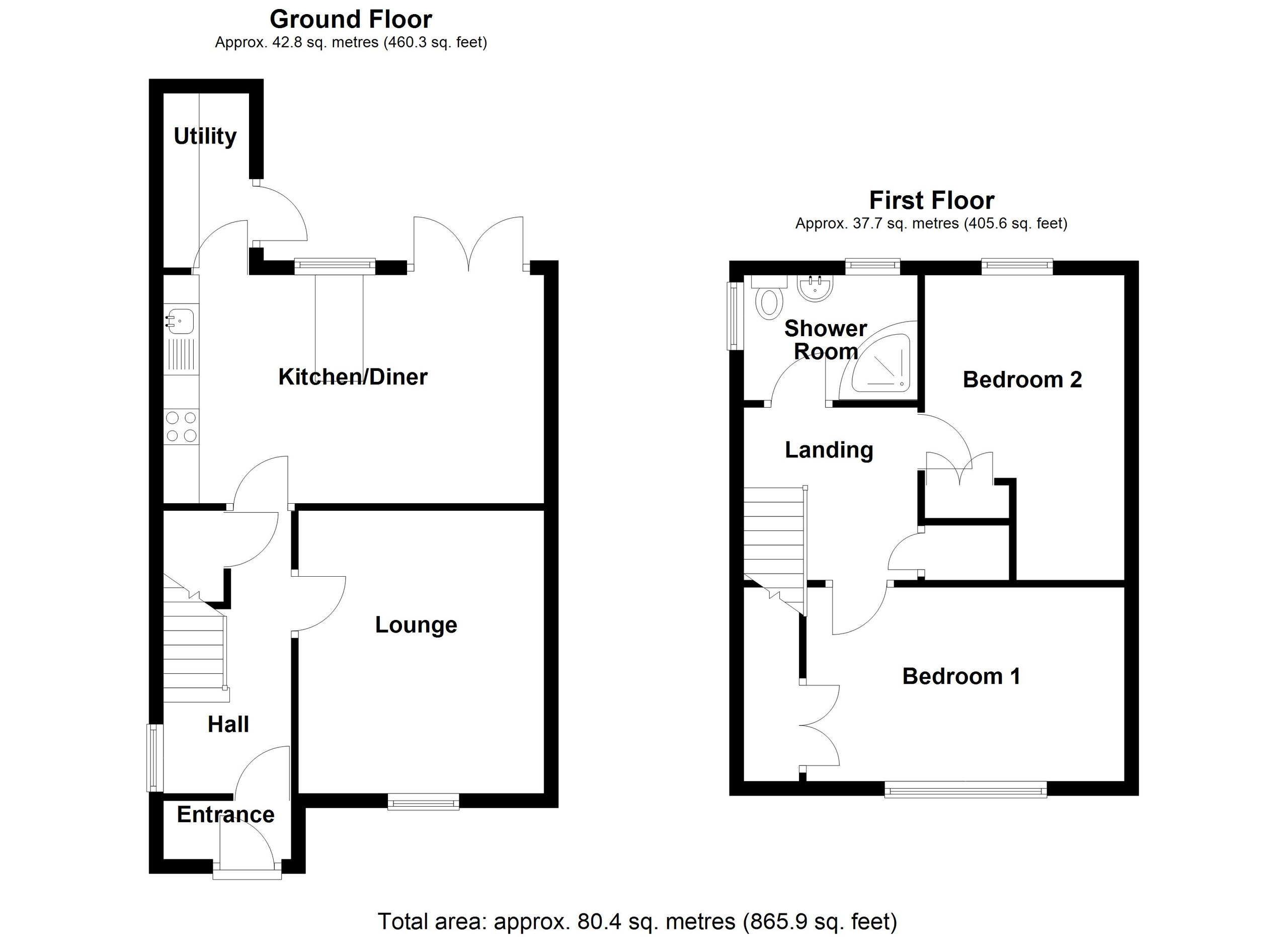 43 Bro Dawel, Merthyr Tydfil floorplan