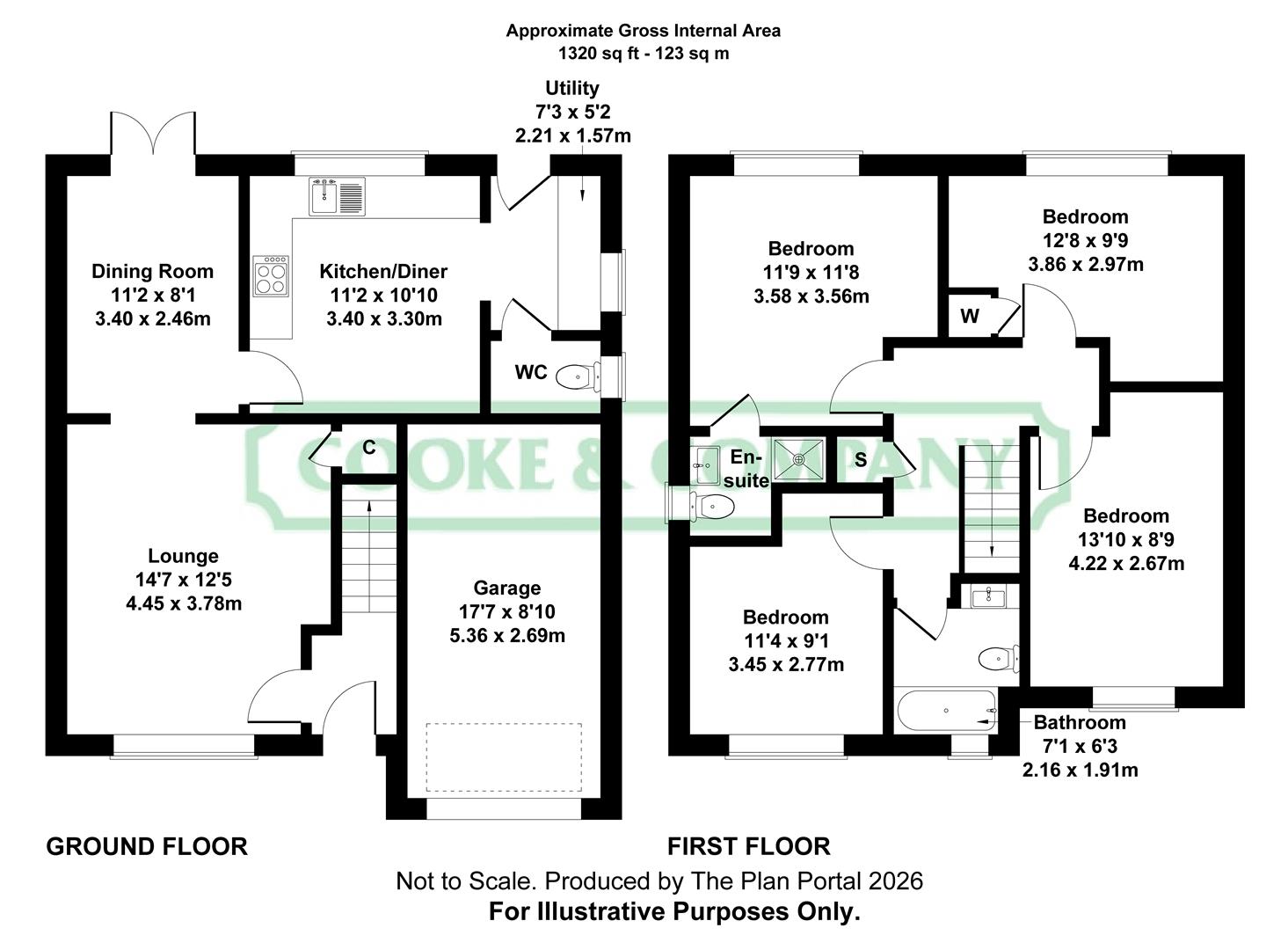 6, Wintergreen Close, Leigh floorplan