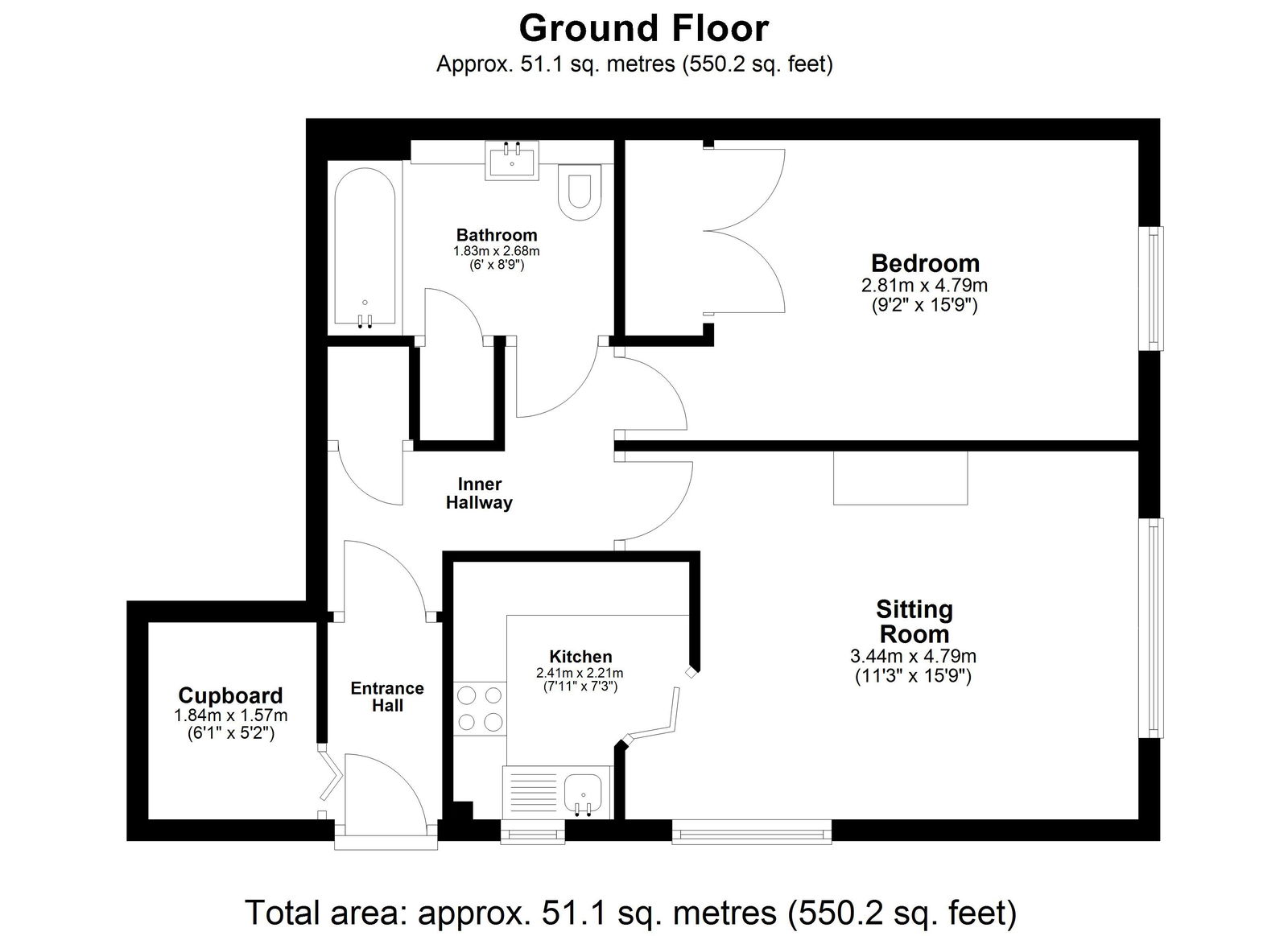 East Lodge,Flat 1, Chantry Court, Tetbury floorplan
