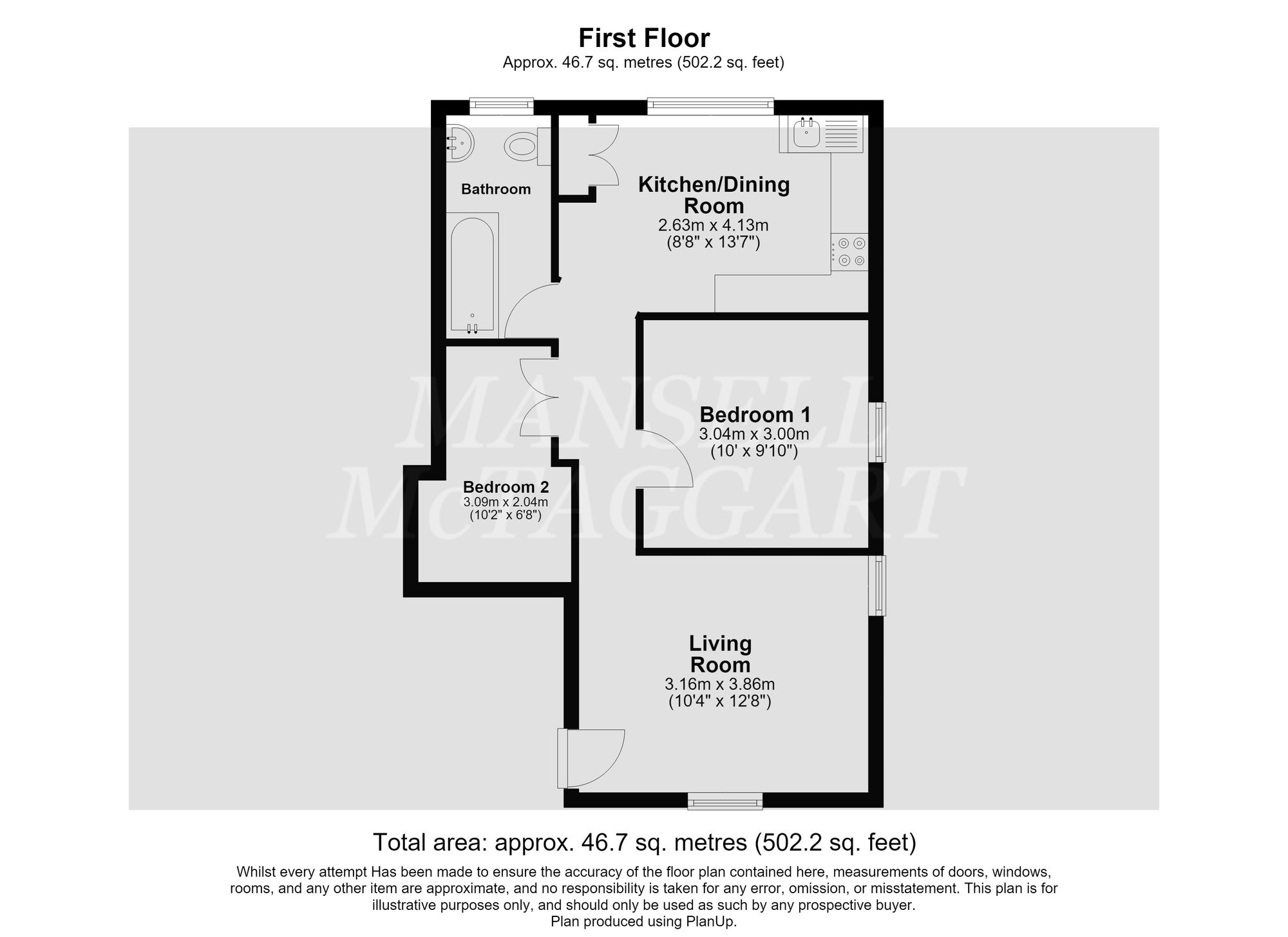 Flat 6, Sharpthorne House Top Road, East Grinstead floorplan