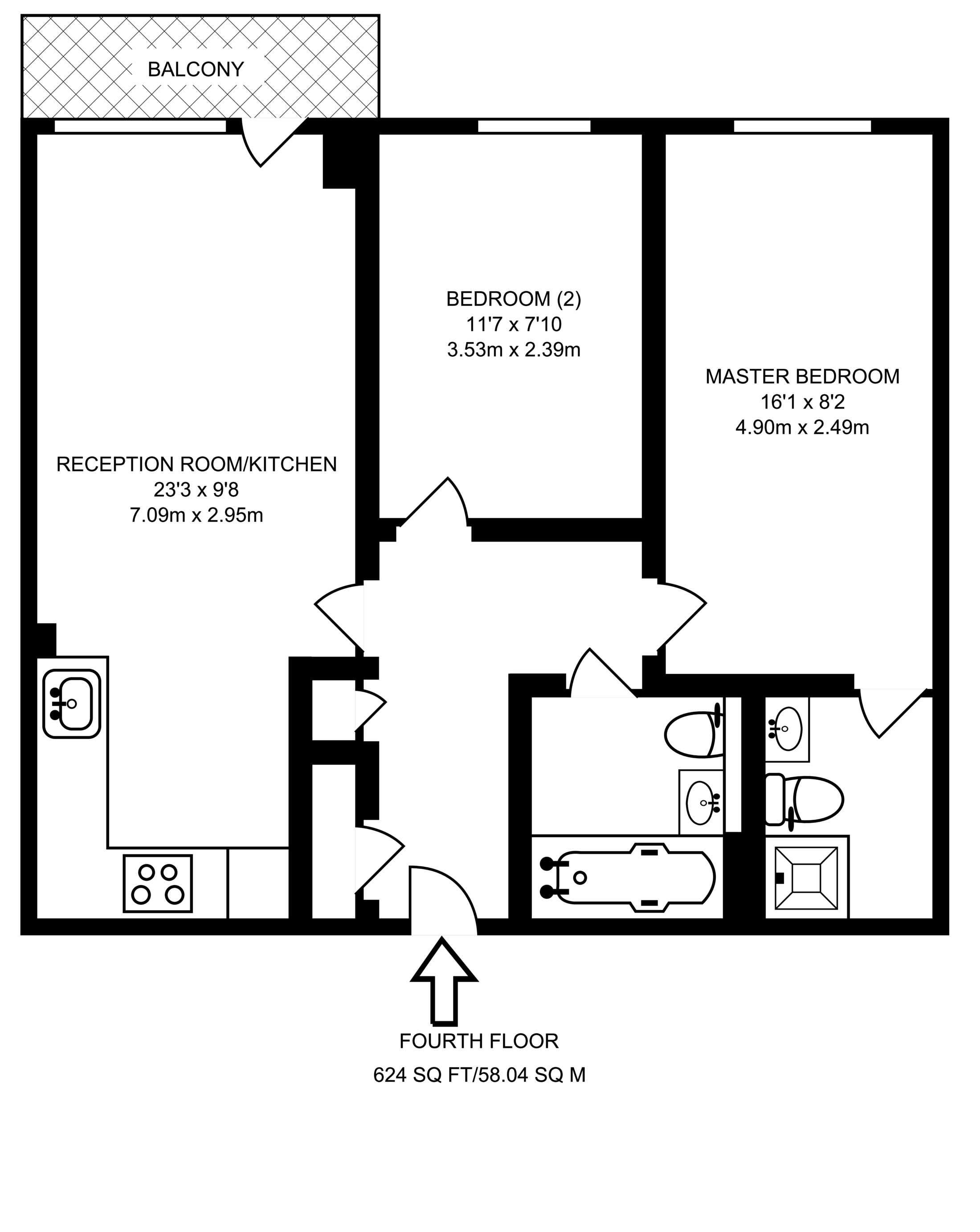 The Green, Southall floorplan