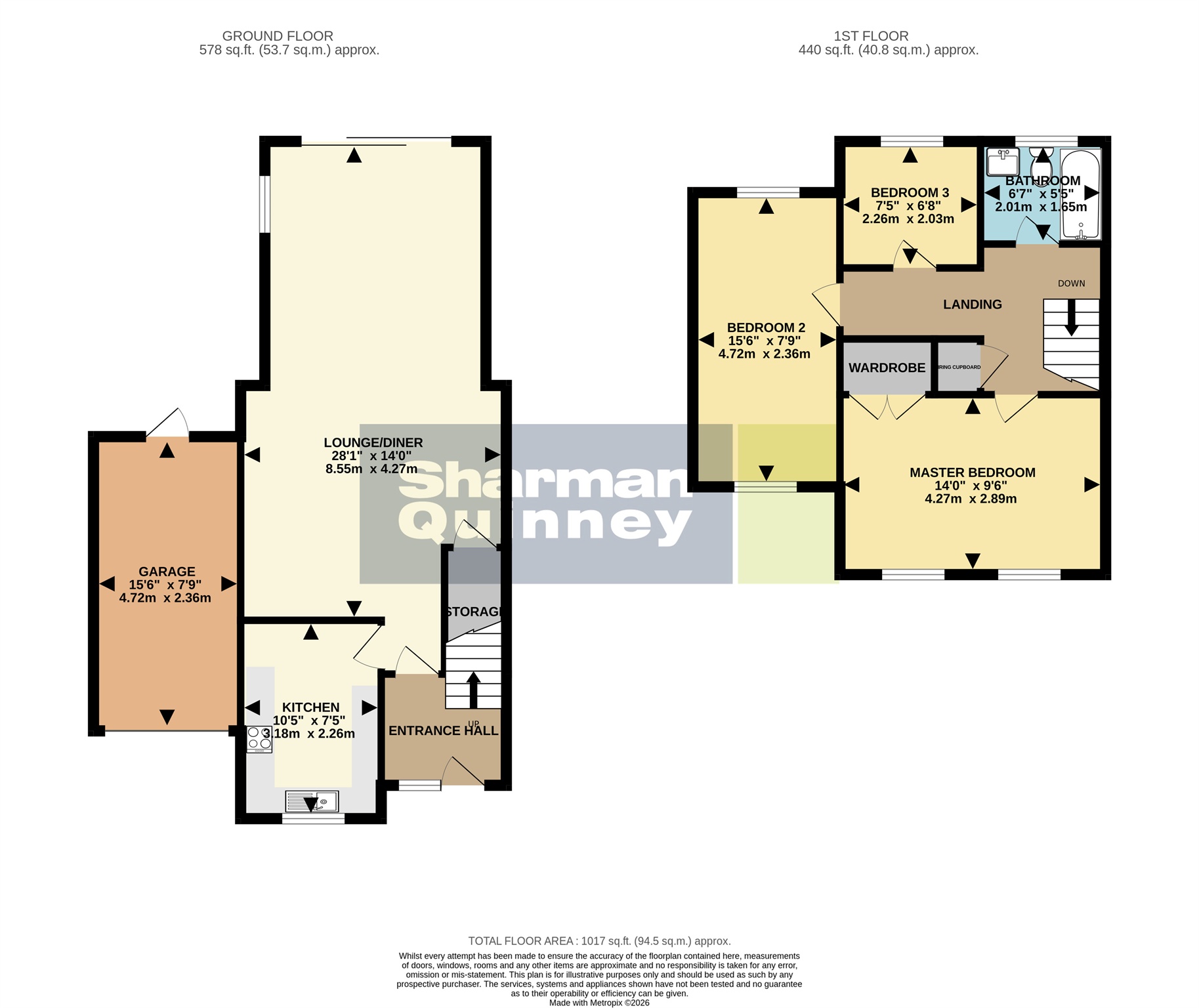 2, Fletchers Close, Huntingdon floorplan