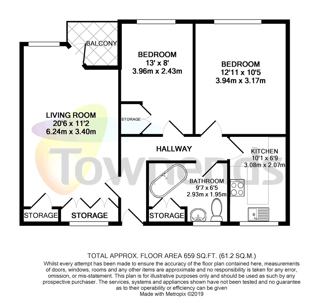 2 Bedrooms Flat to rent in Chilworth Court, Windlesham Grove, London SW19