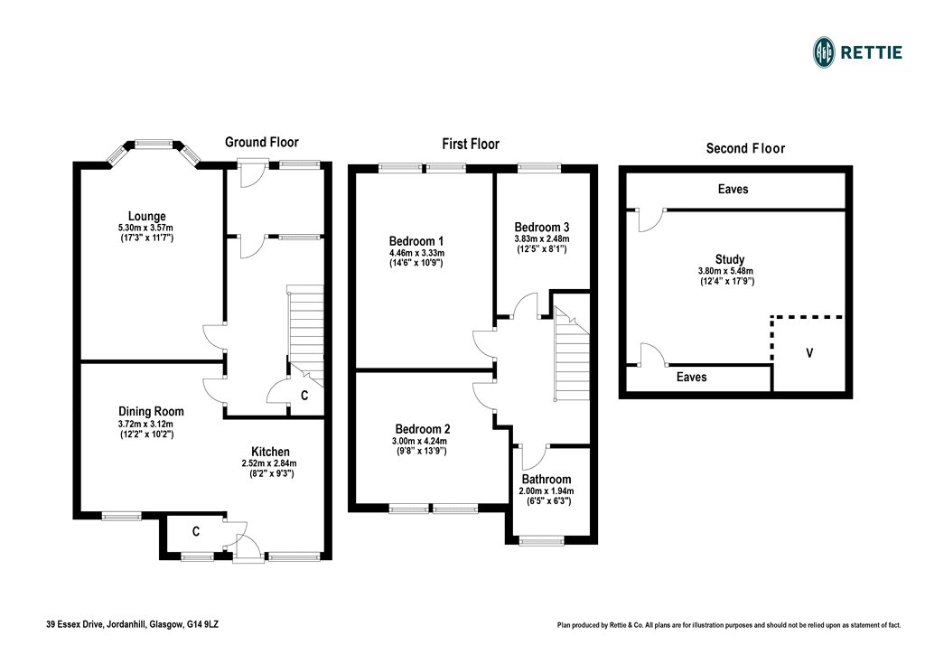 Essex Drive, Jordanhill, Glasgow G14, 3 bedroom terraced house for sale