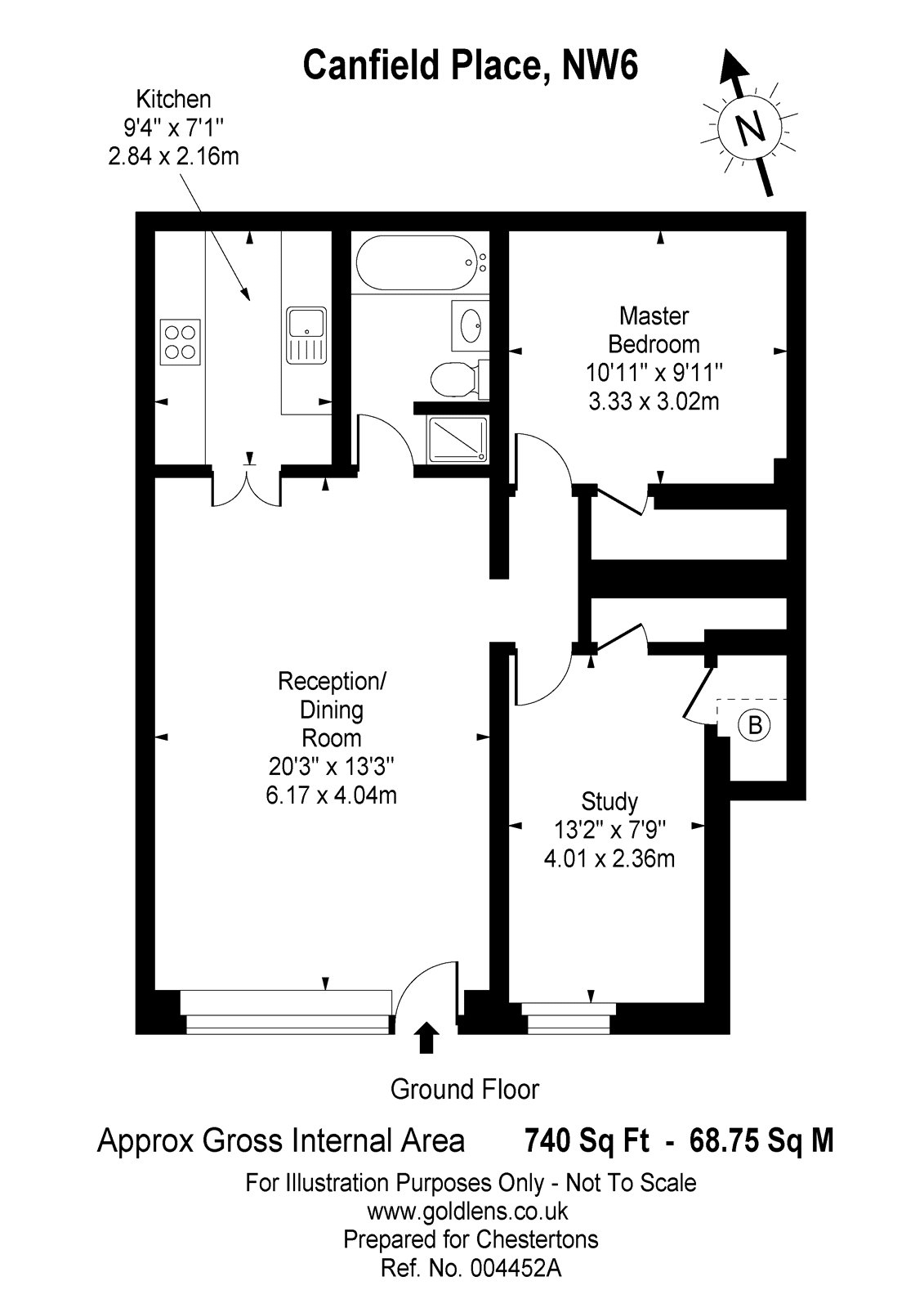 1 Bedrooms Flat to rent in Canfield Place, West Hampstead, London NW6