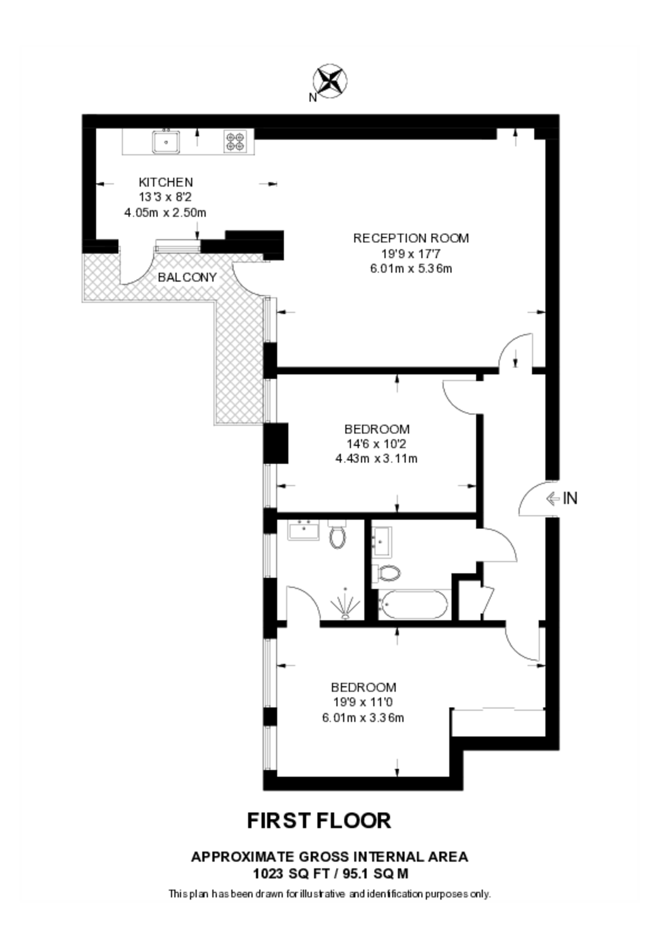 Wick Lane, E3, Bow floorplan
