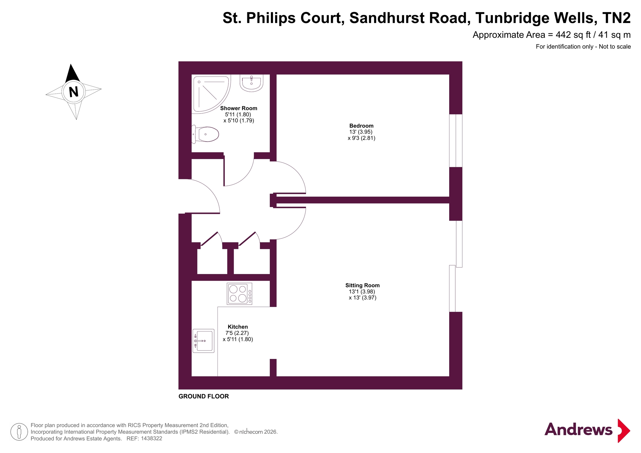 9, St. Philips Court, Tunbridge Wells floorplan