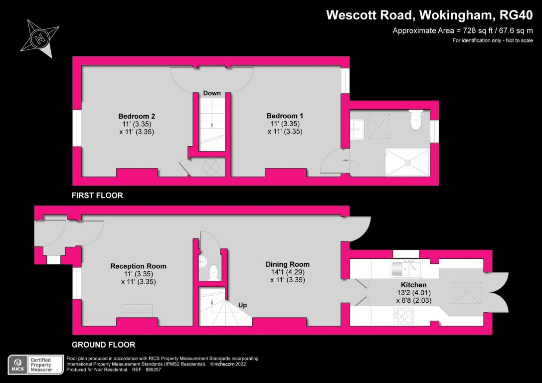 Wescott Road, Wokingham RG40, 2 bedroom terraced house for sale