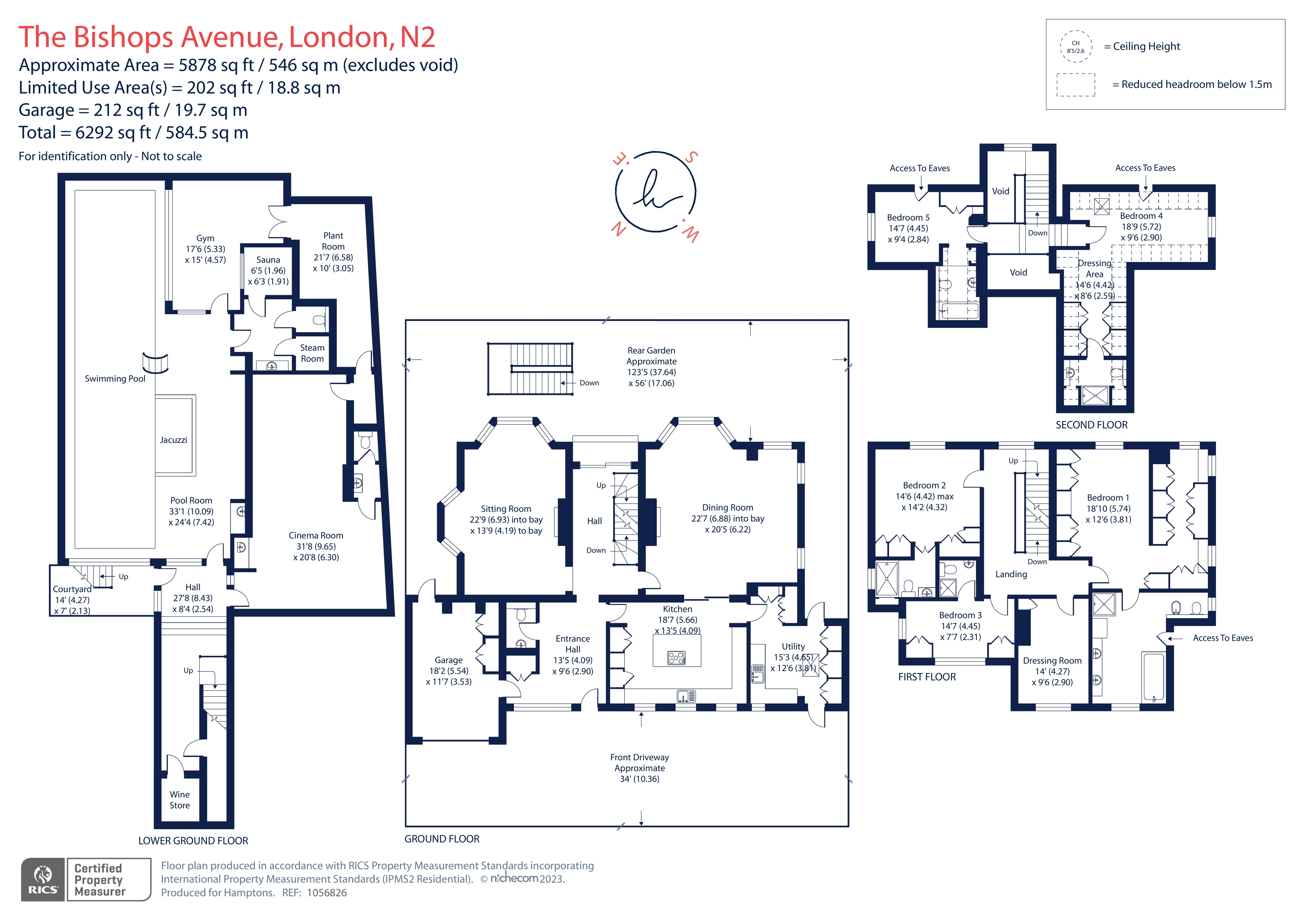 3, The Bishops Avenue, Lodnon floorplan