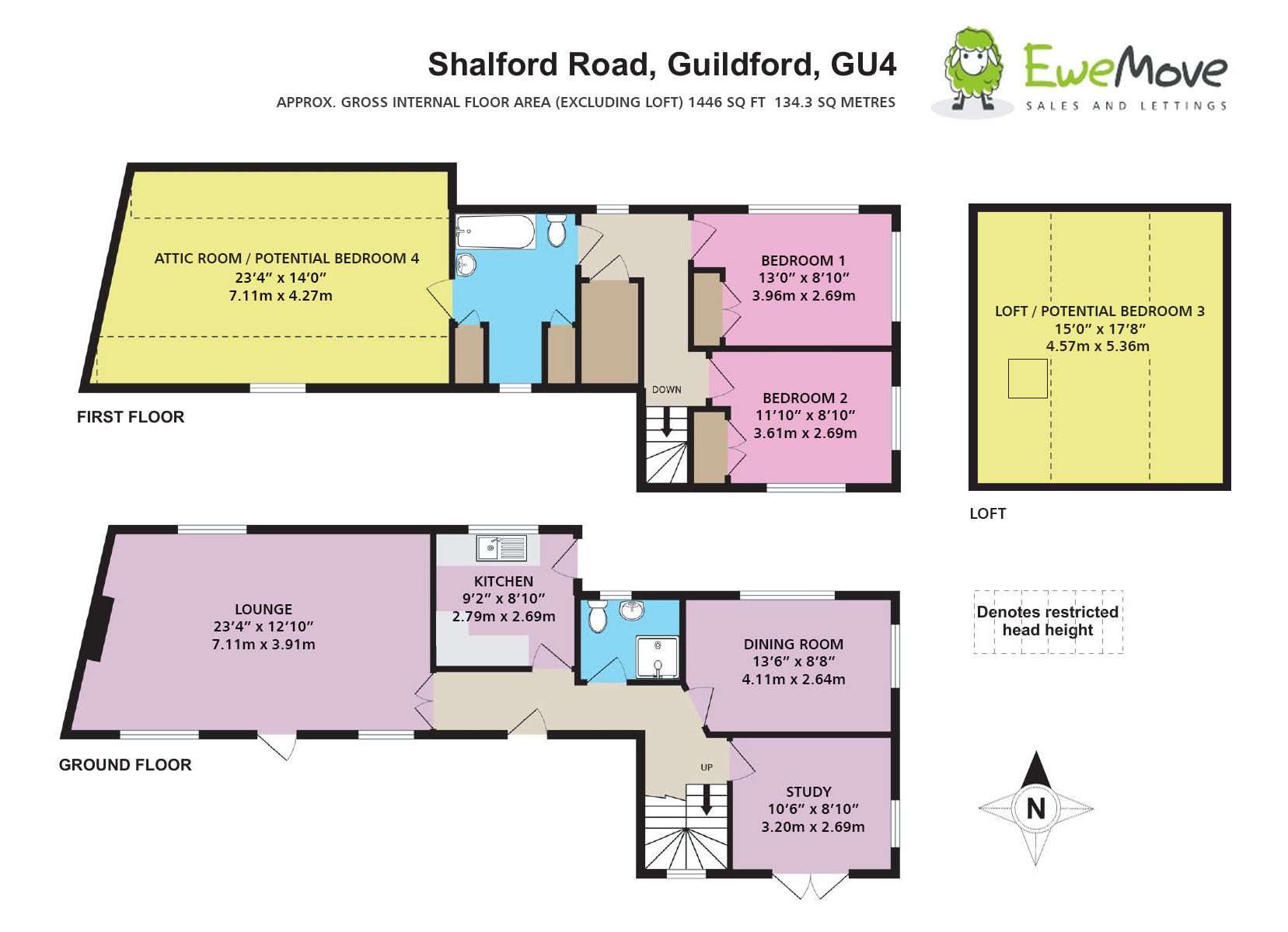 Shalford Road, Guildford GU4, 4 bedroom detached house for sale