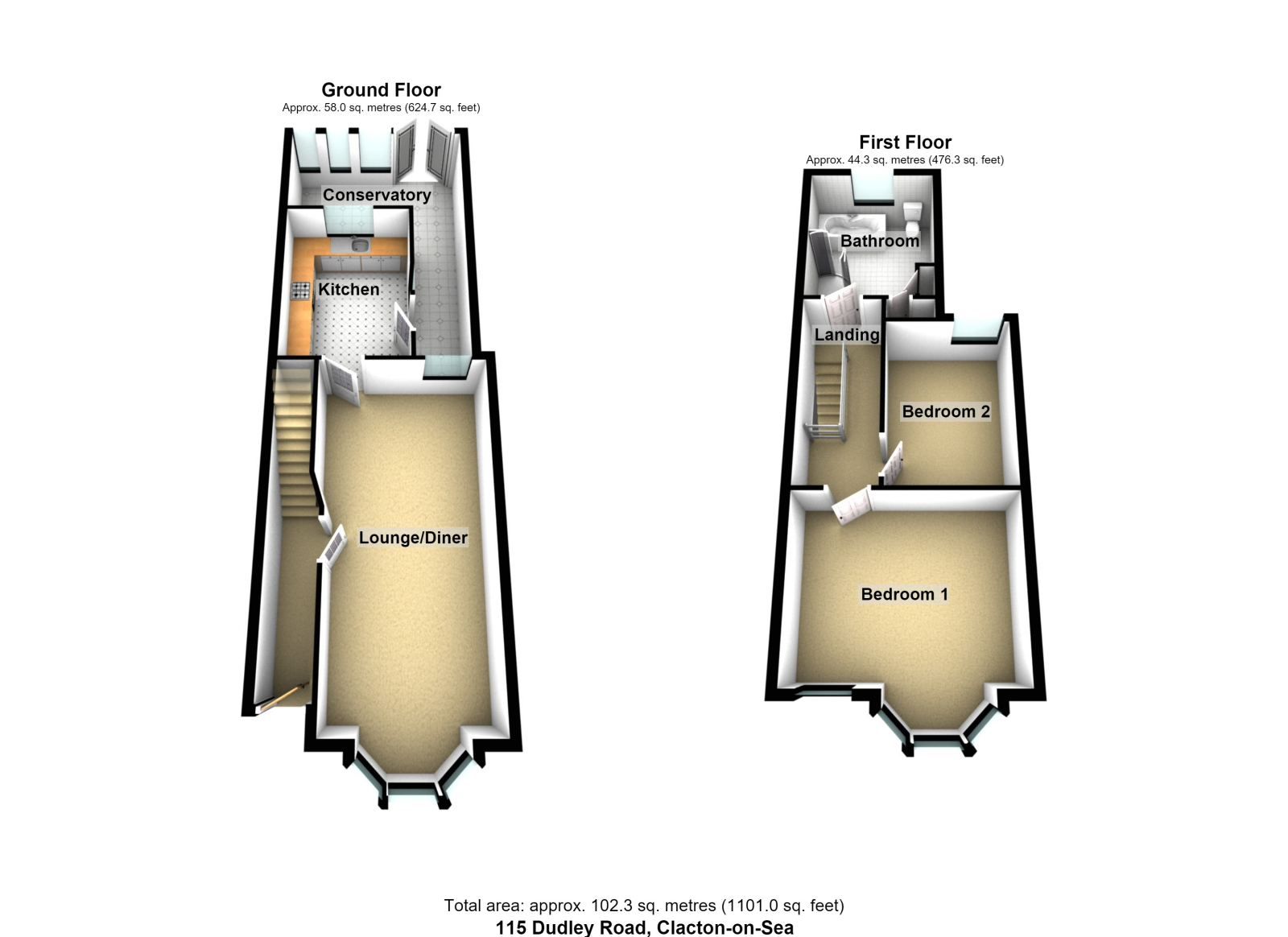 115 Dudley Road, Clacton on Sea floorplan
