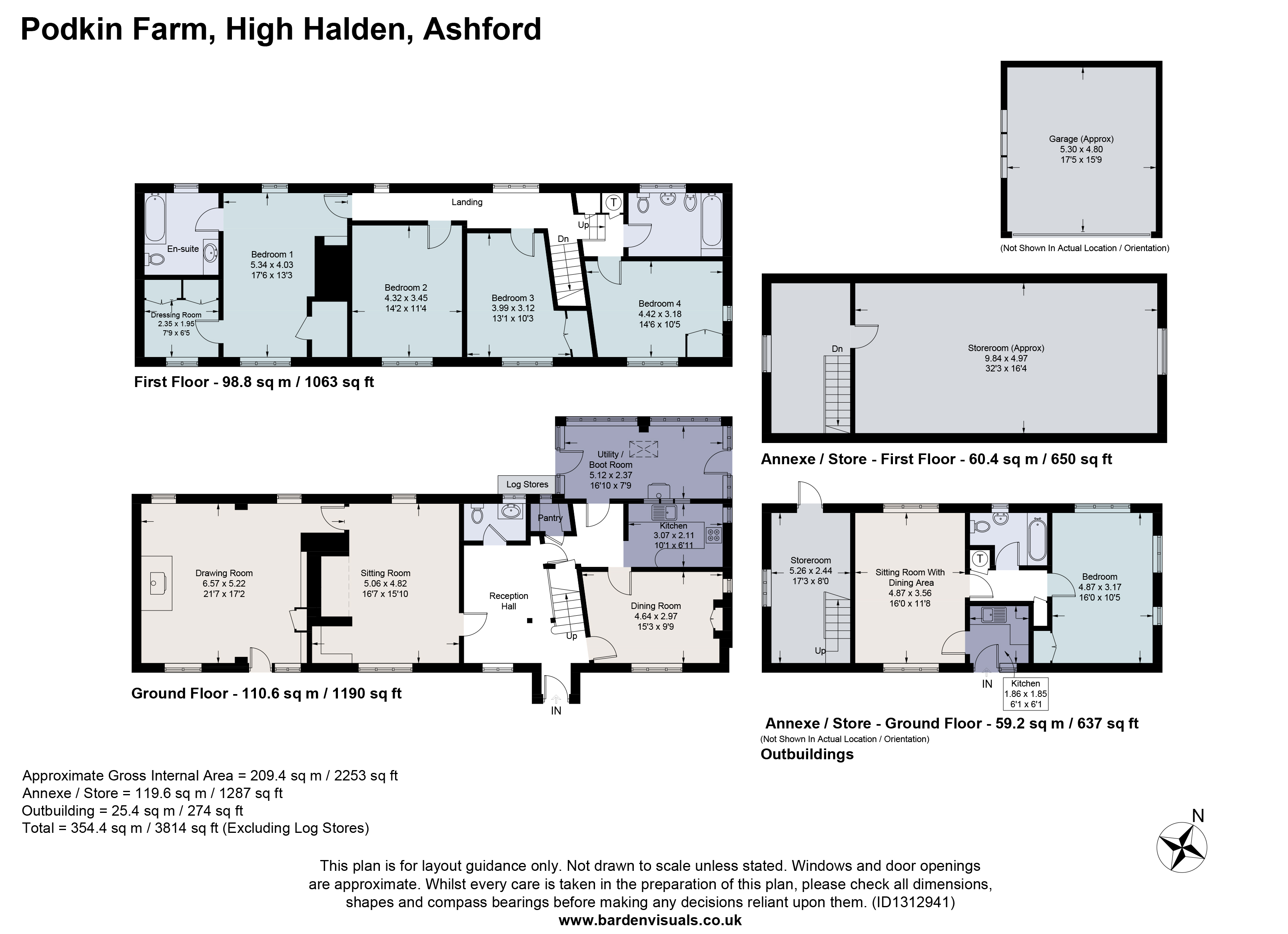 Podkin Farm,, High Halden, Kent floorplan
