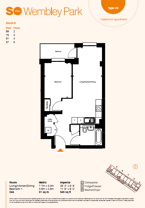 Wembley, Wembley floorplan