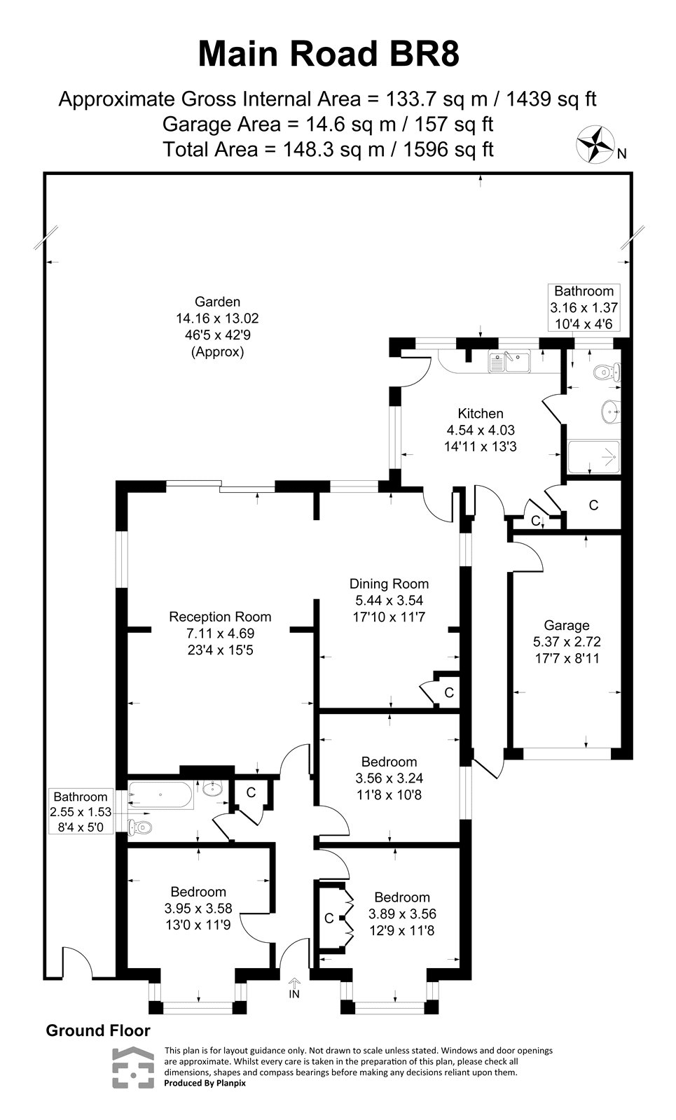 64, Main Road, Hextable floorplan
