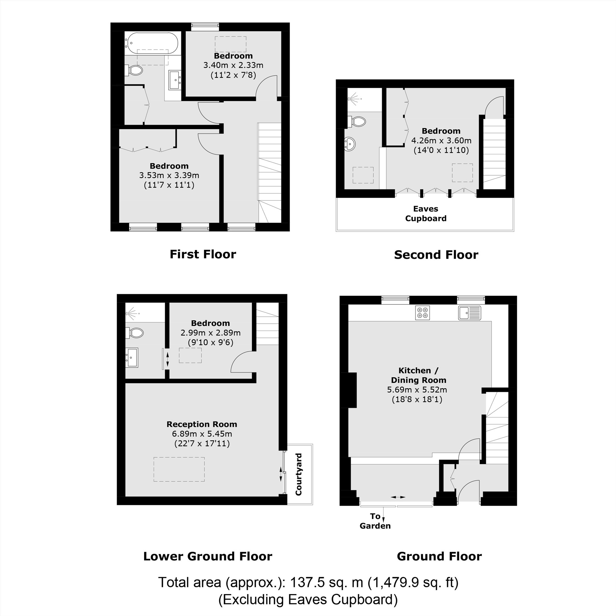The Mews House, 55, Medfield Street, London floorplan