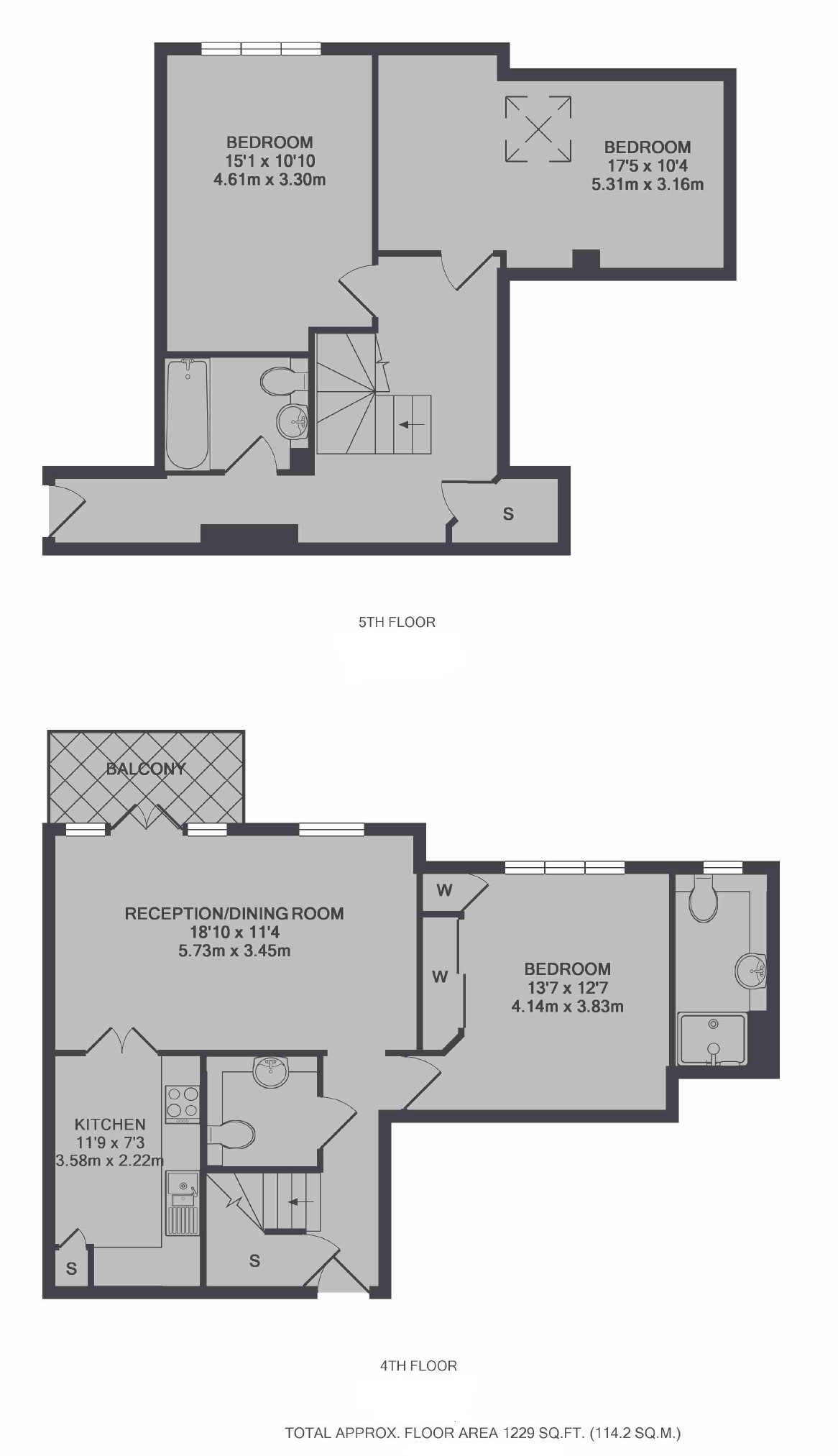 35 Oakbark House, High Street, Brentford floorplan