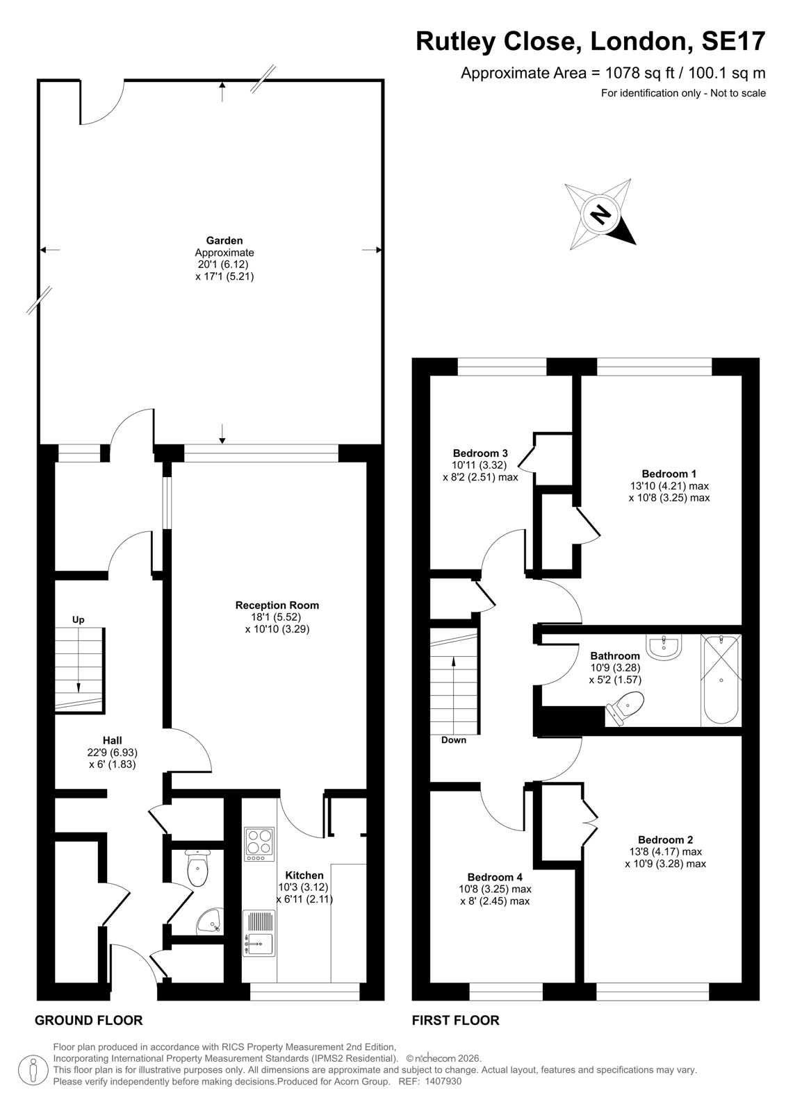 4, Rutley Close, London floorplan