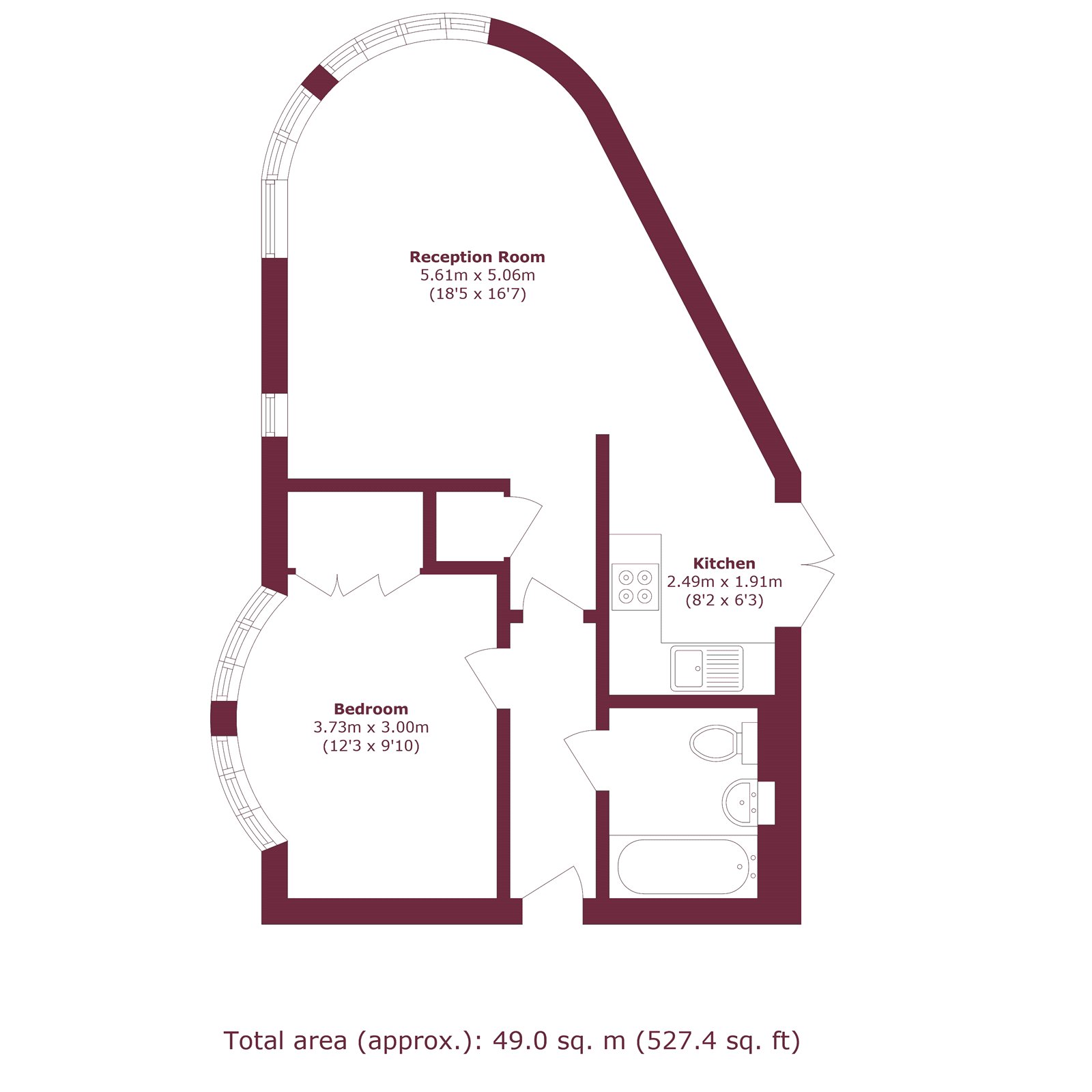 Flat 1, 29, Mornington Grove, London floorplan