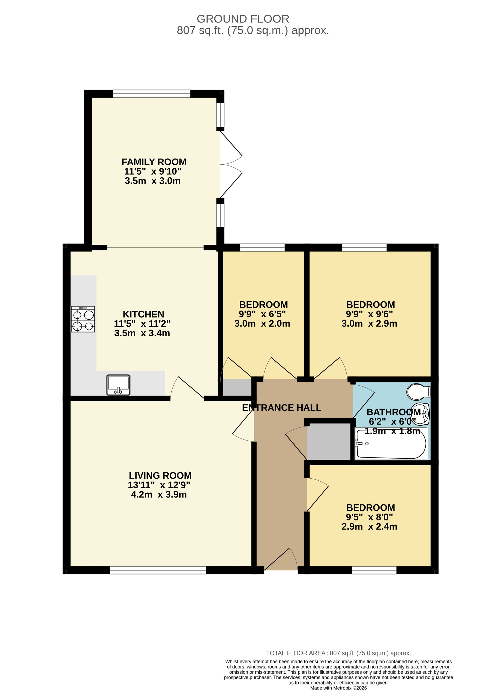 3 Fallas Place, Fauldhouse floorplan