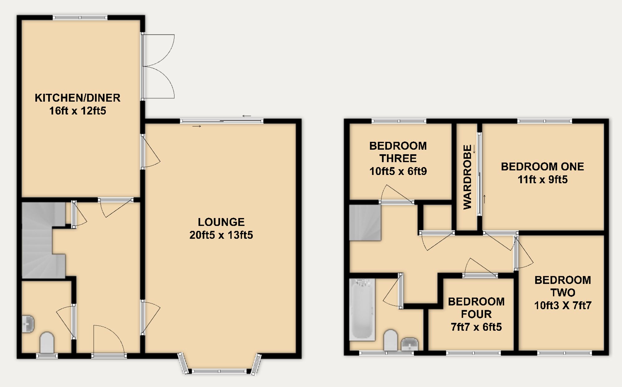 11 Pant Glas, Mold floorplan