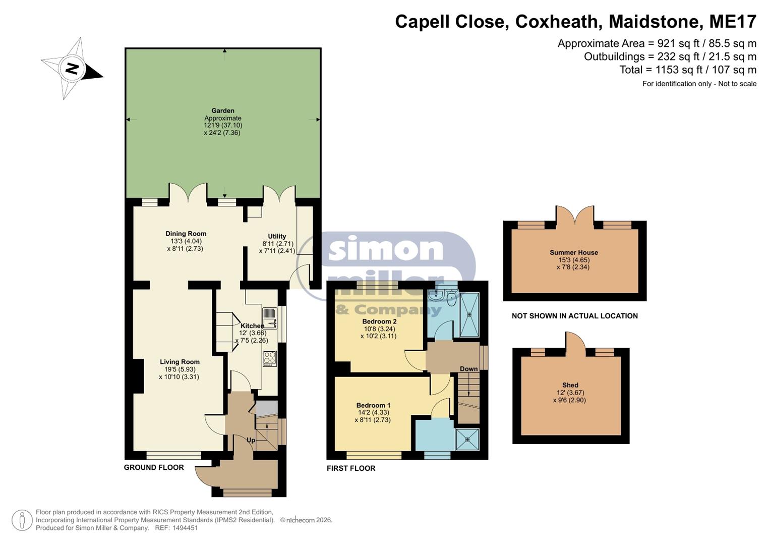 17, Capell Close, Maidstone floorplan