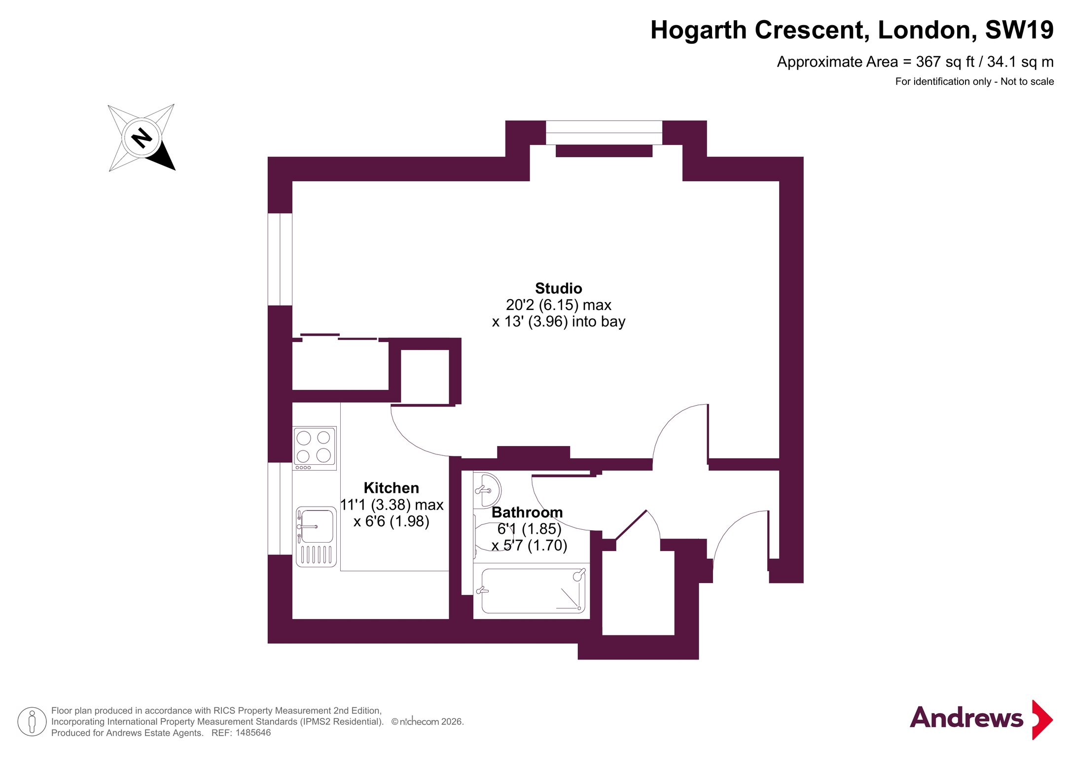 116, Hogarth Crescent, London floorplan