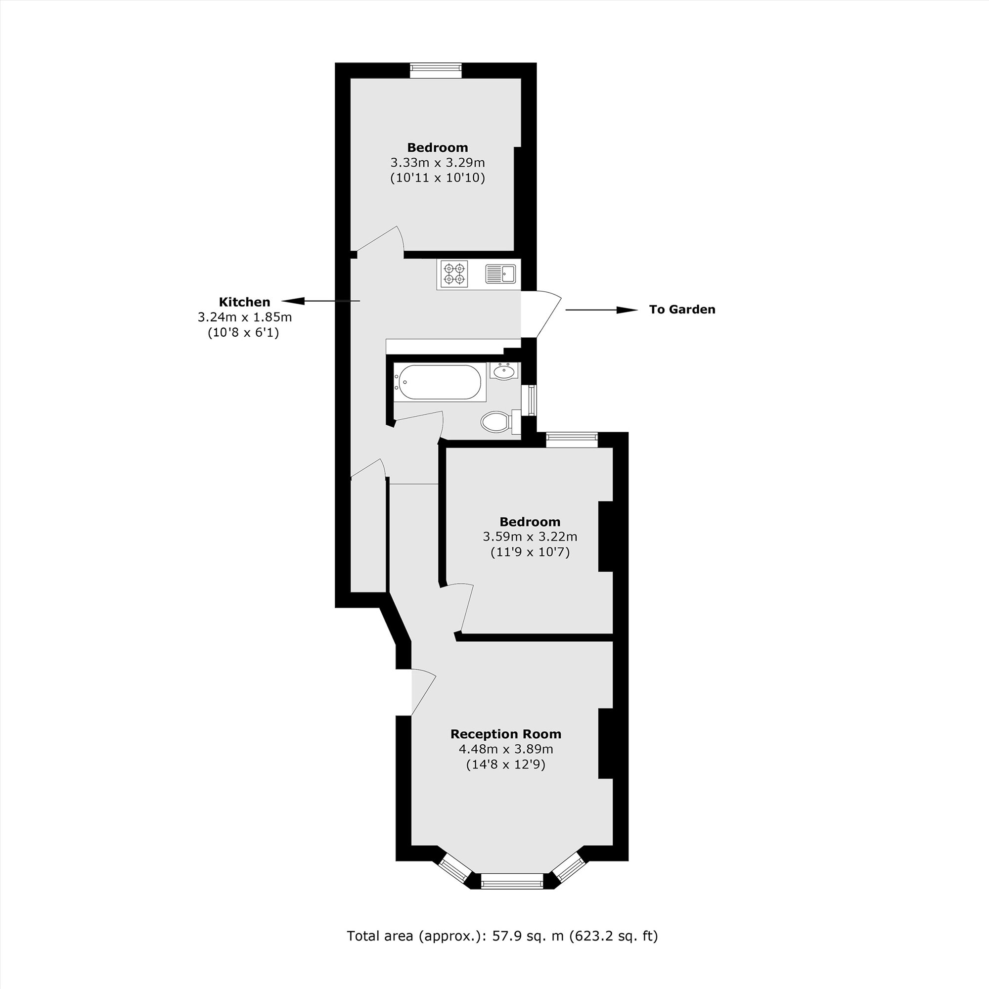 Lower Maisonette, 131, Wakeman Road, London floorplan