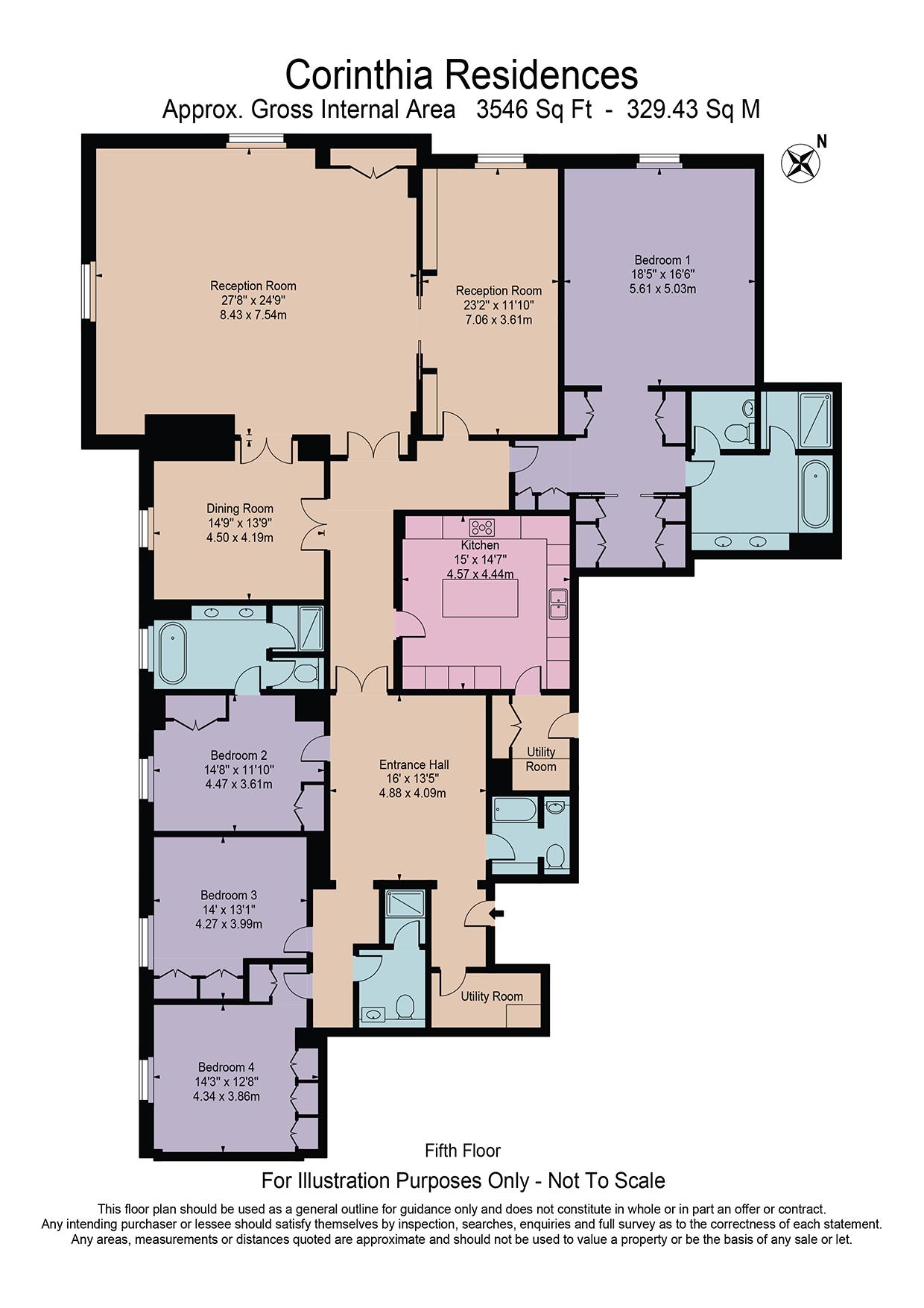 4 Bedrooms Flat to rent in Whitehall Place, Westminster SW1A