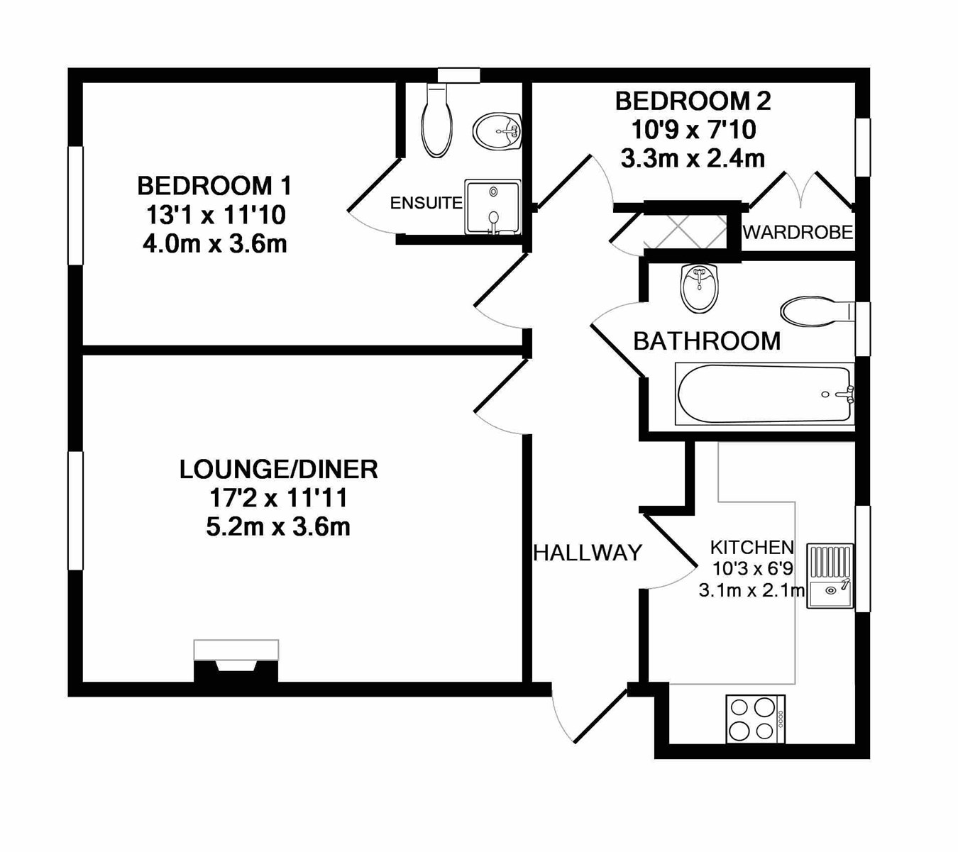 2 Bedrooms Flat for sale in Crowe Road, Queens Park, Bedford MK40