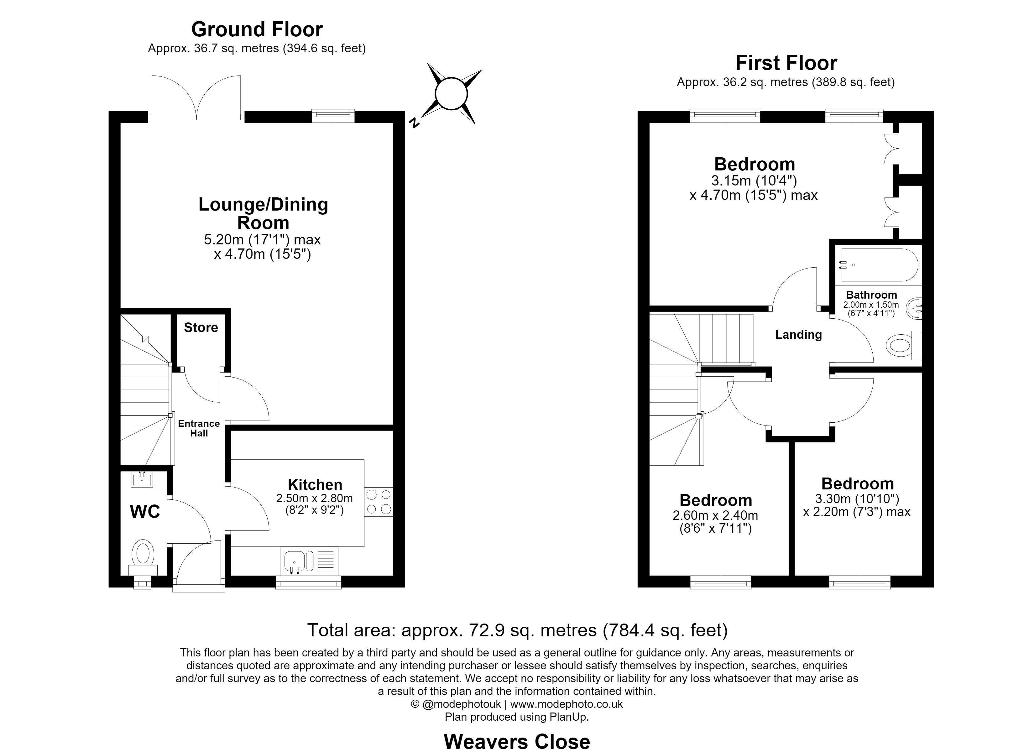 10, Weavers Close, Dunmow floorplan