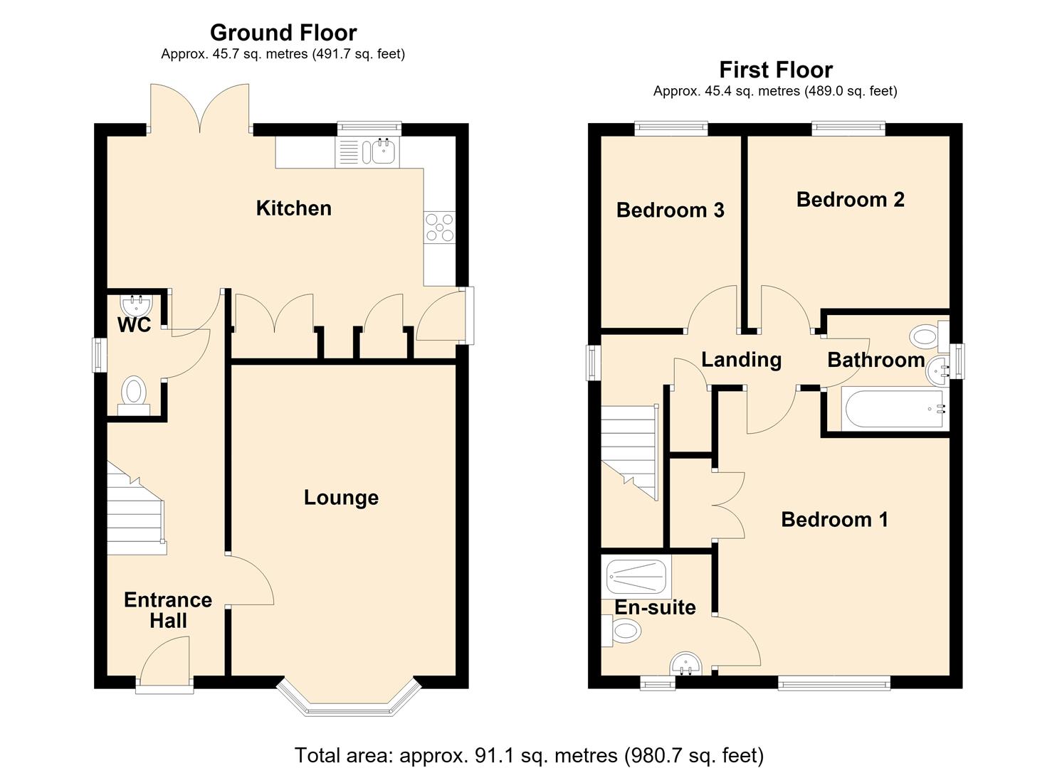 21, Rise Close, Long Riston floorplan