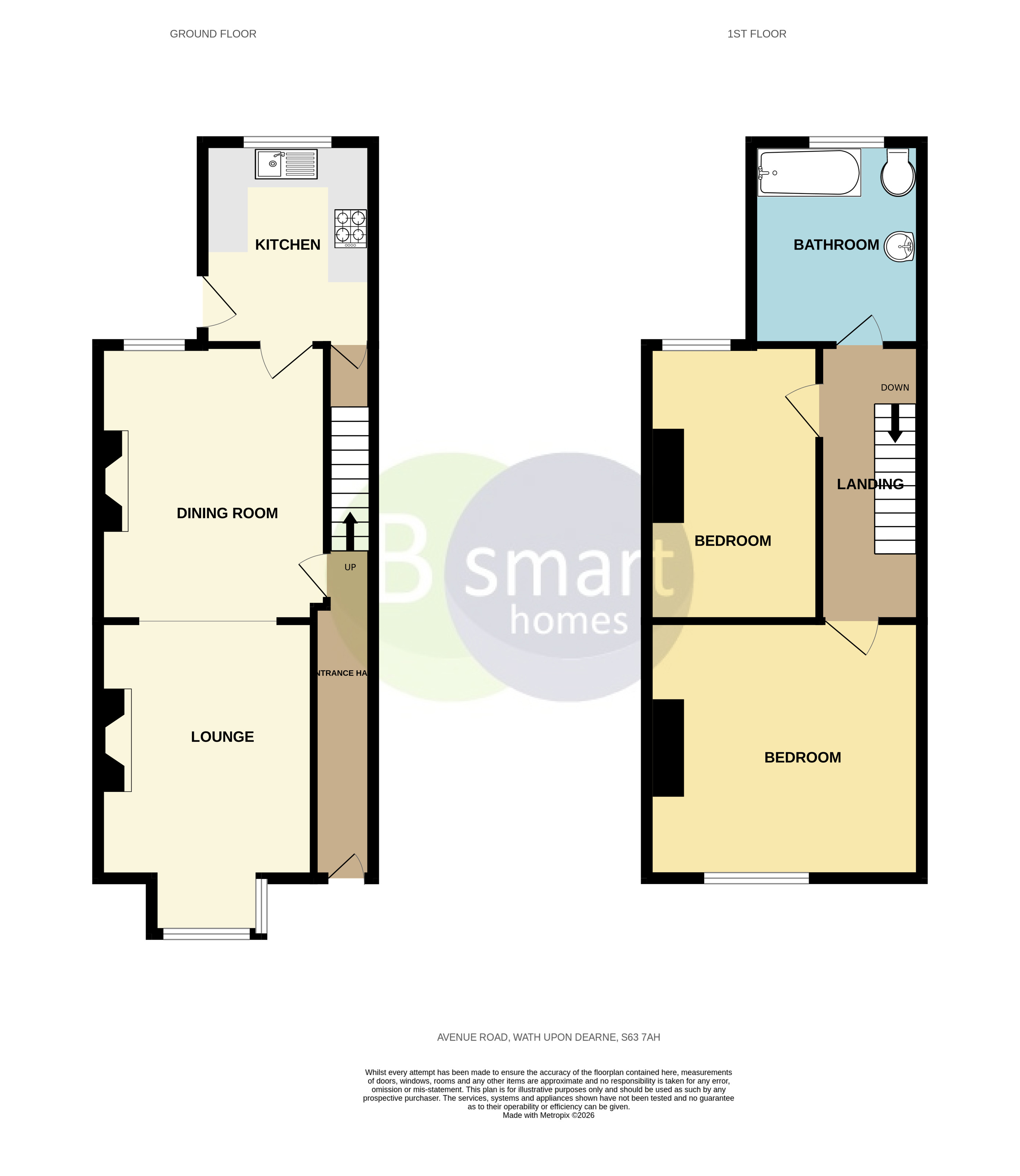 102, Avenue Road, Rotherham floorplan