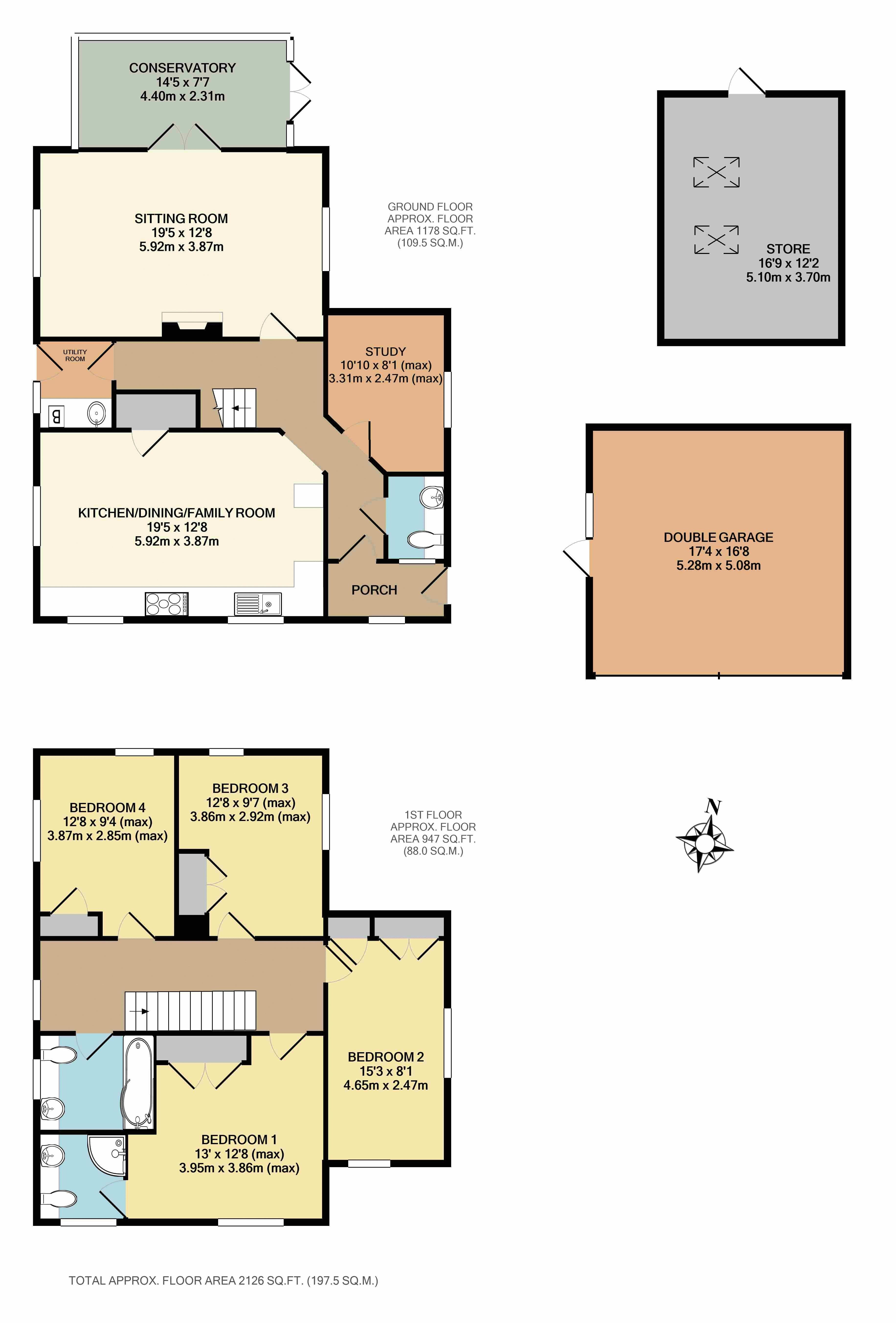 14, Highfield, Ilminster floorplan