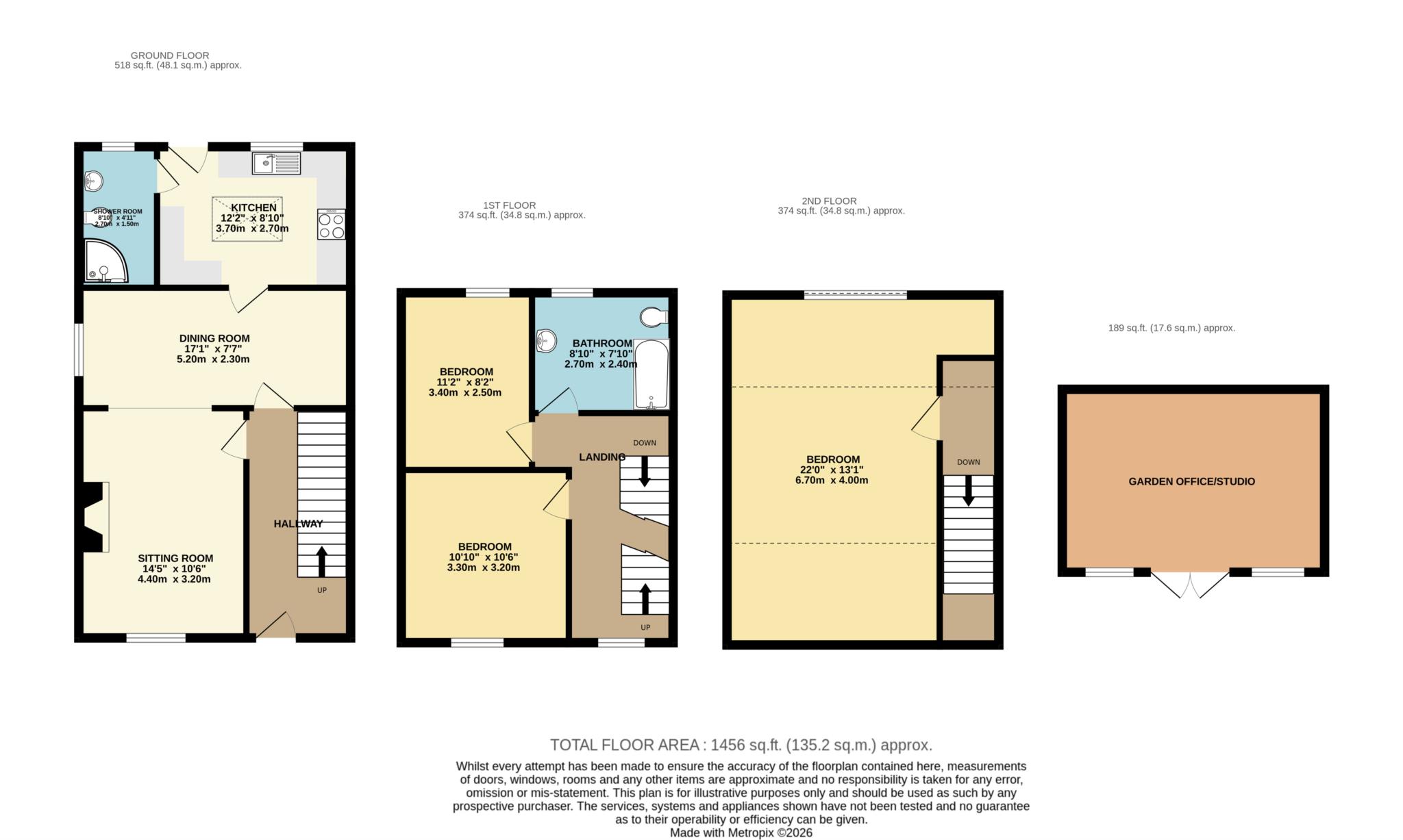Westend Cottages, Bath floorplan